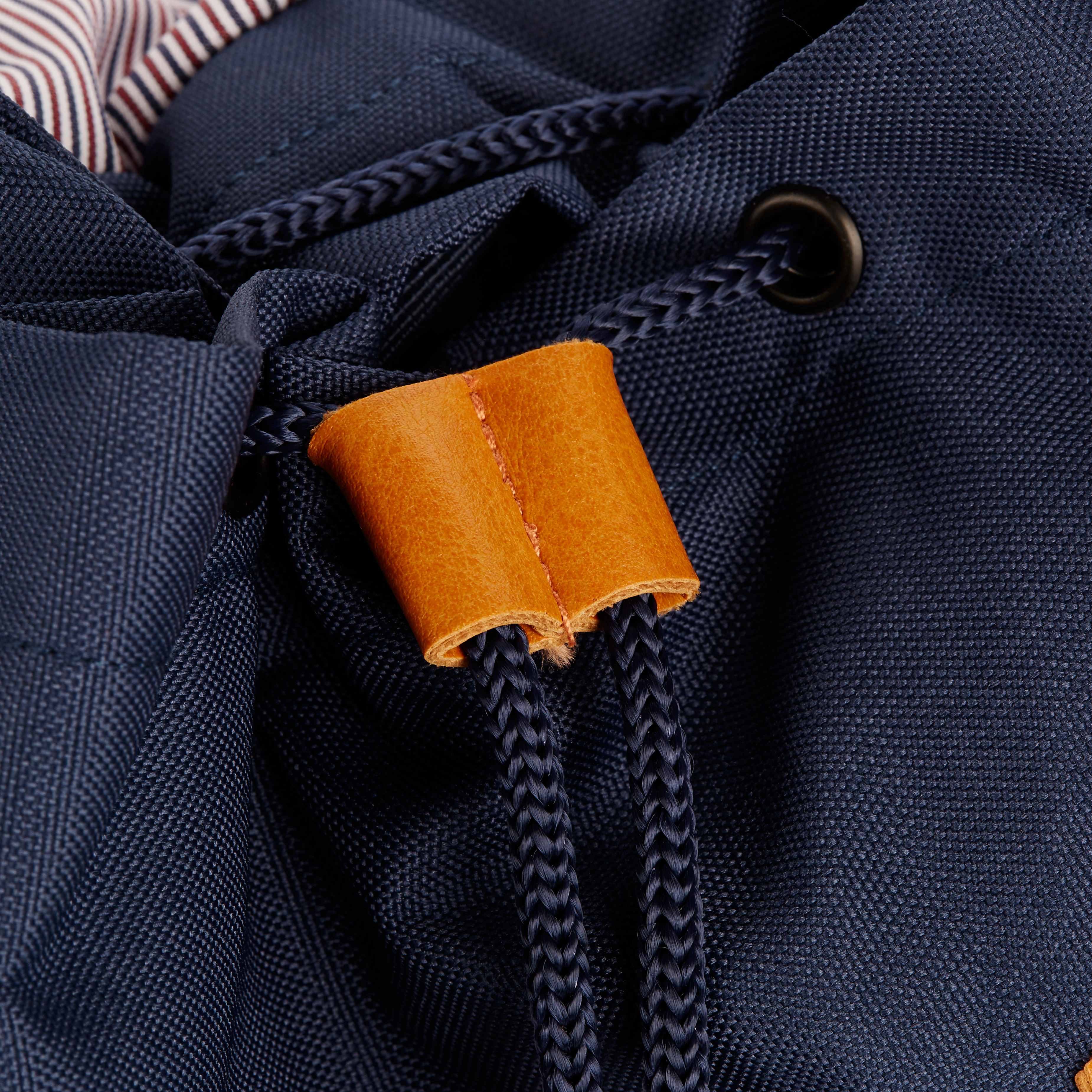 Lewis | Navy Blue Polyester & Faux Leather Adventure Backpack - 9