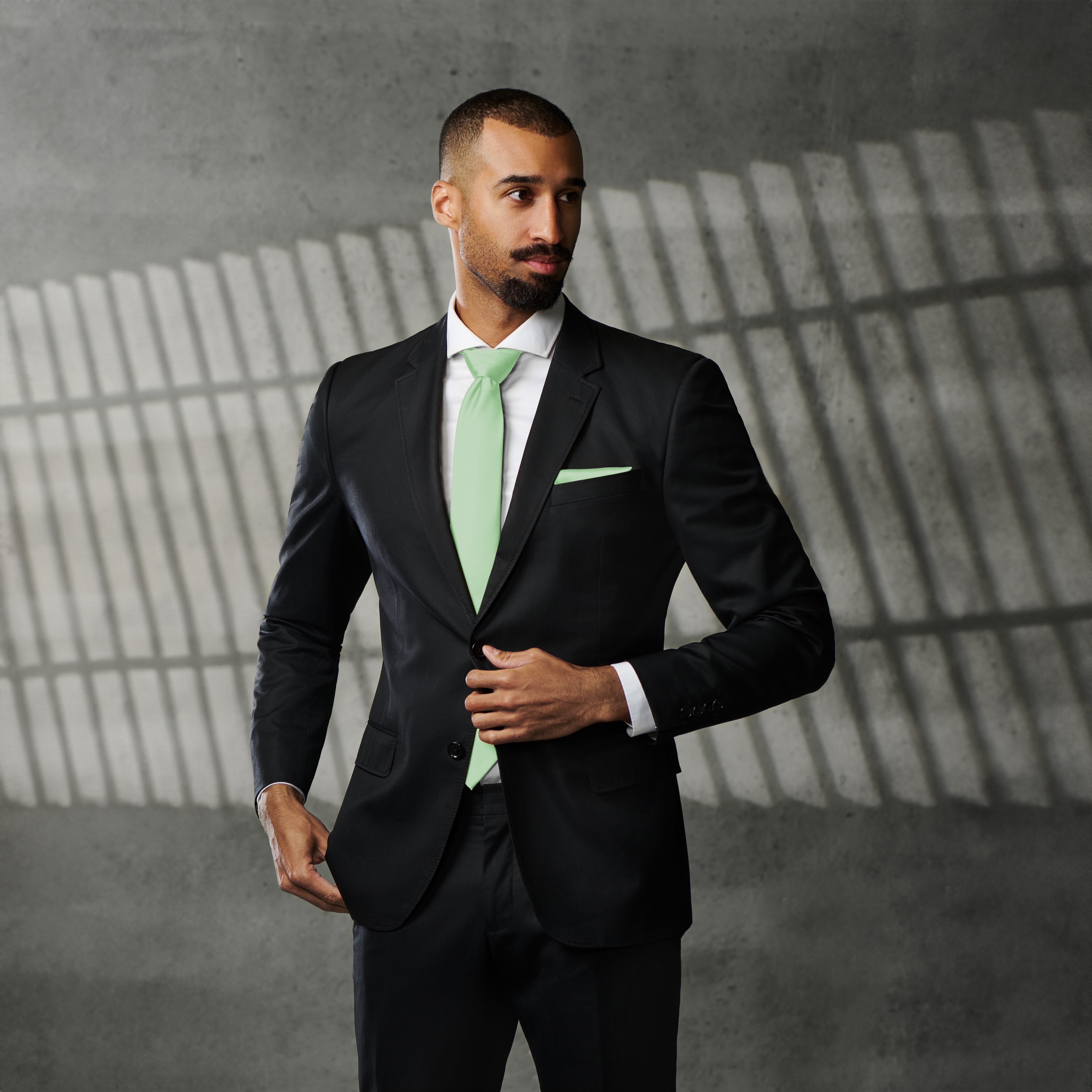 Mätovozelená 8 cm kravata Basic - 2