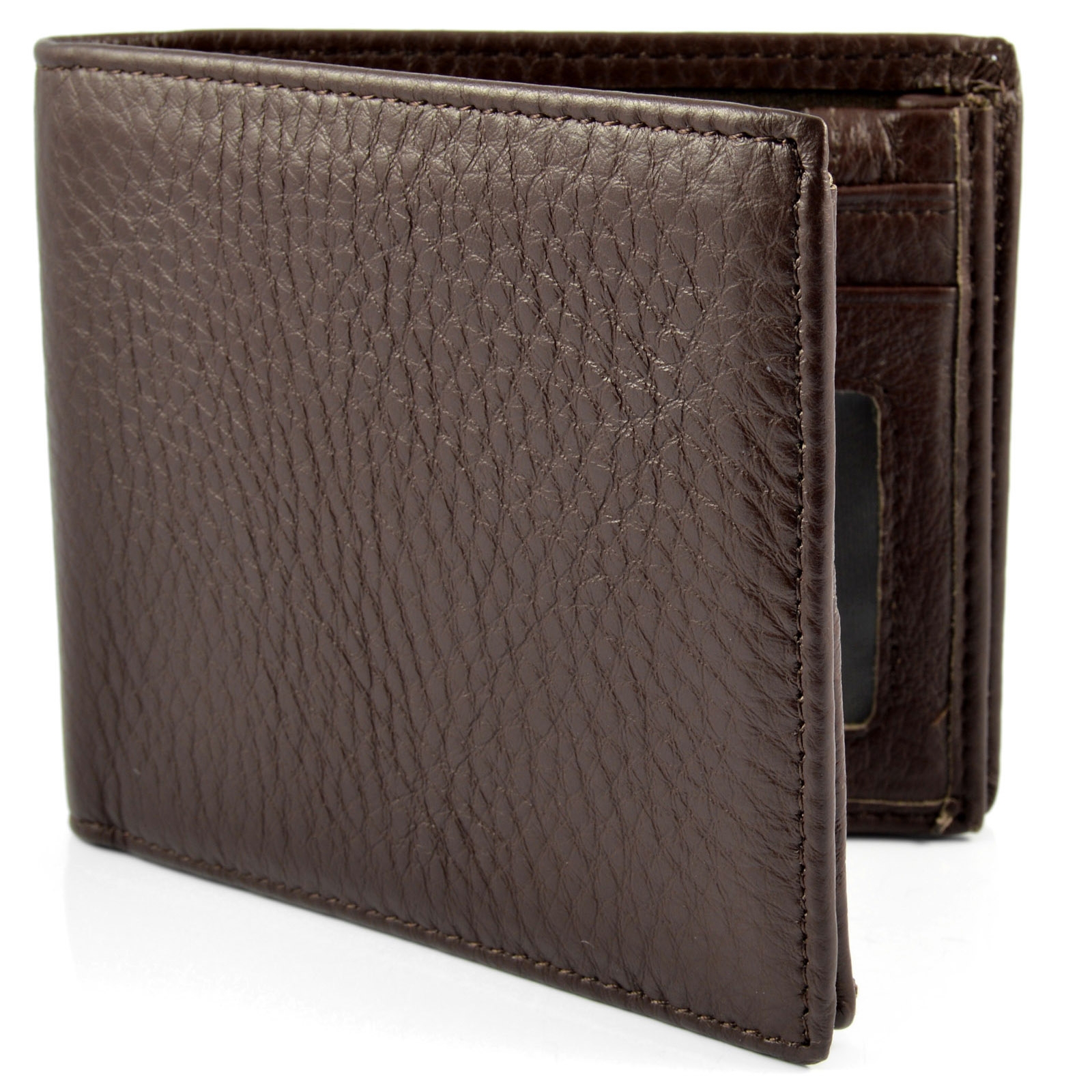 Bruine Klassieke Lederen Portemonnee - 1