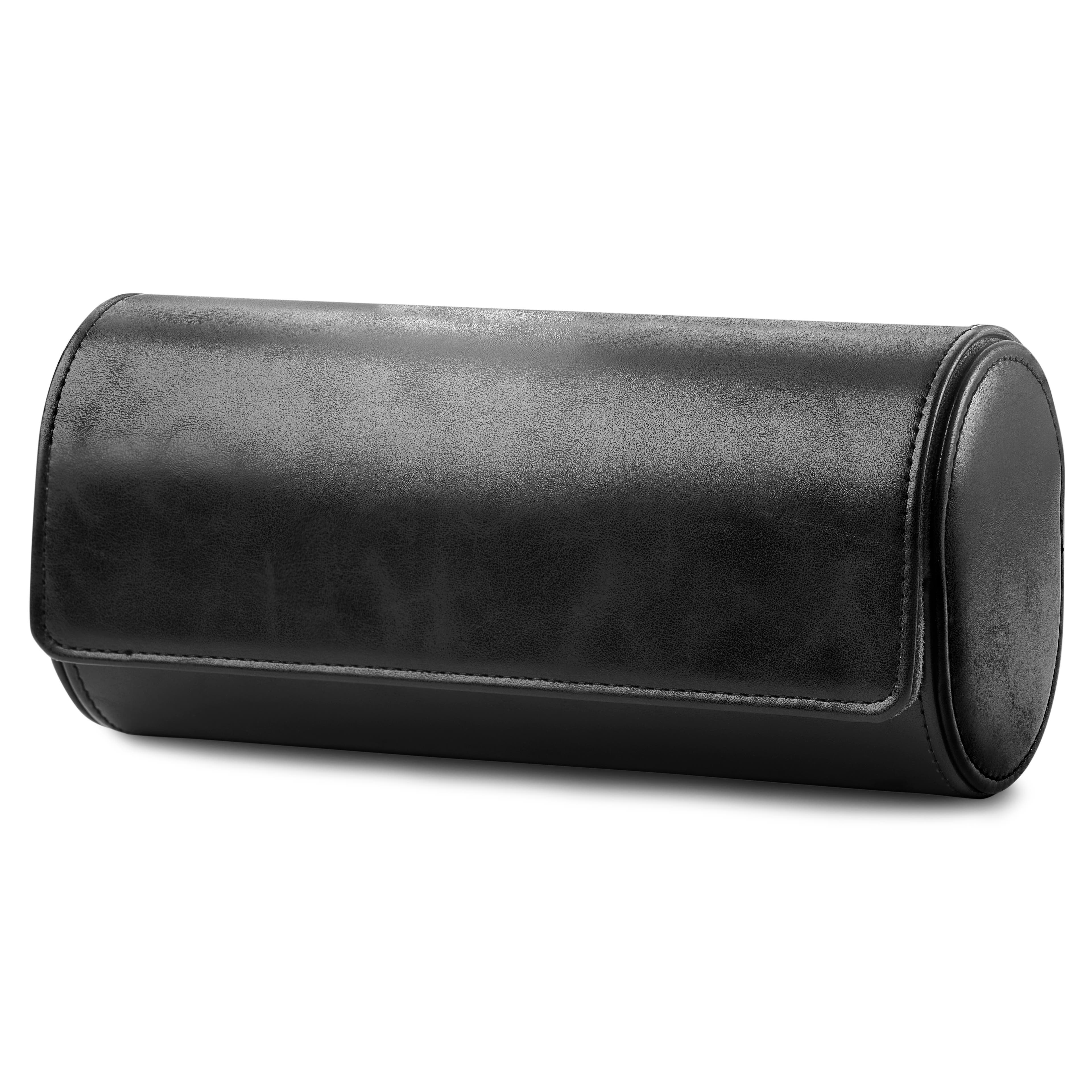 Schwarze Vintage Leder Dreifach Uhrenrolle
Schwarze Vintage Leder Dreifach Uhrenrolle