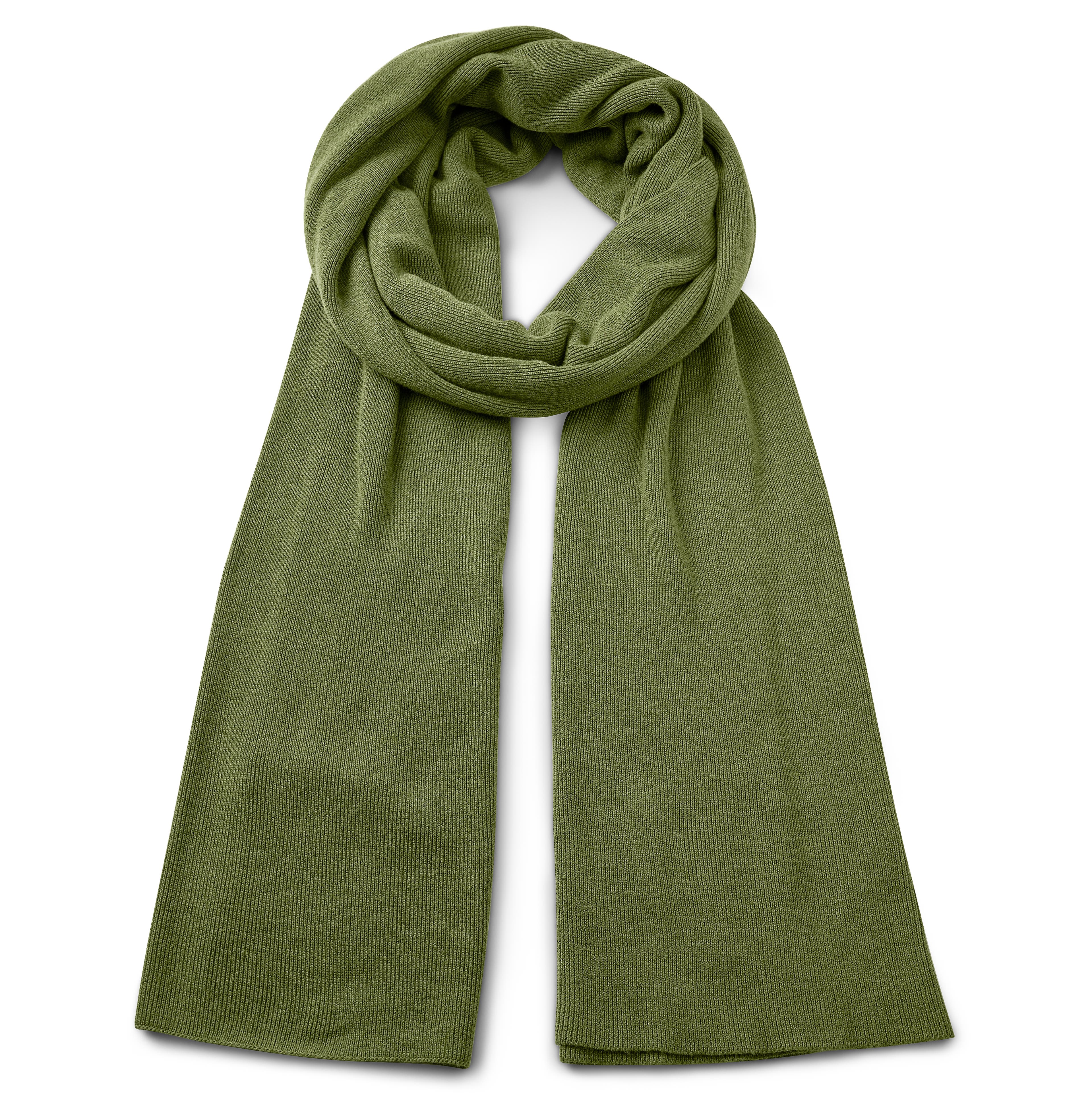 Hiems | Zielony szalik z bawełny z recyklingu