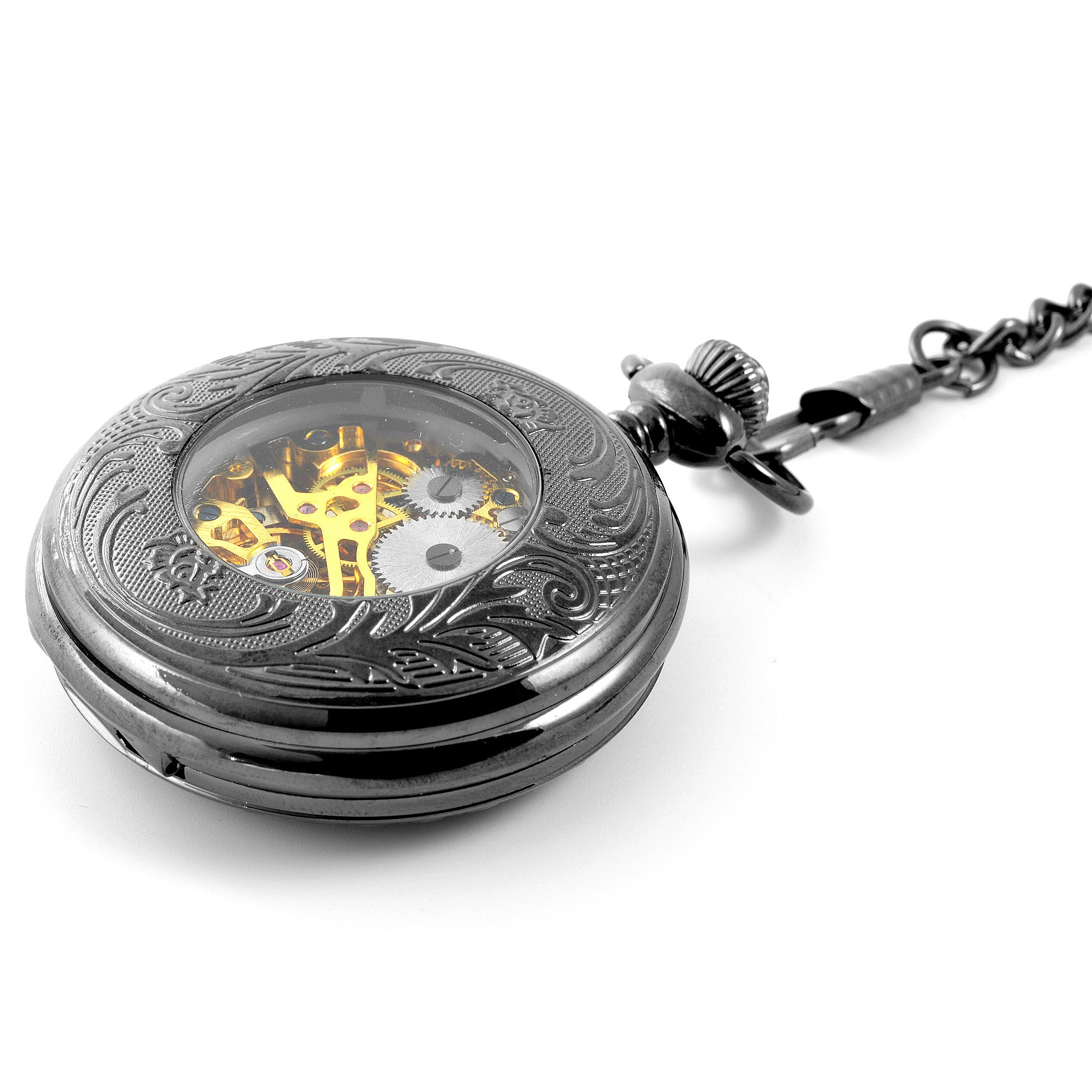 Retro Zwarte Spin Zakhorloge - 4