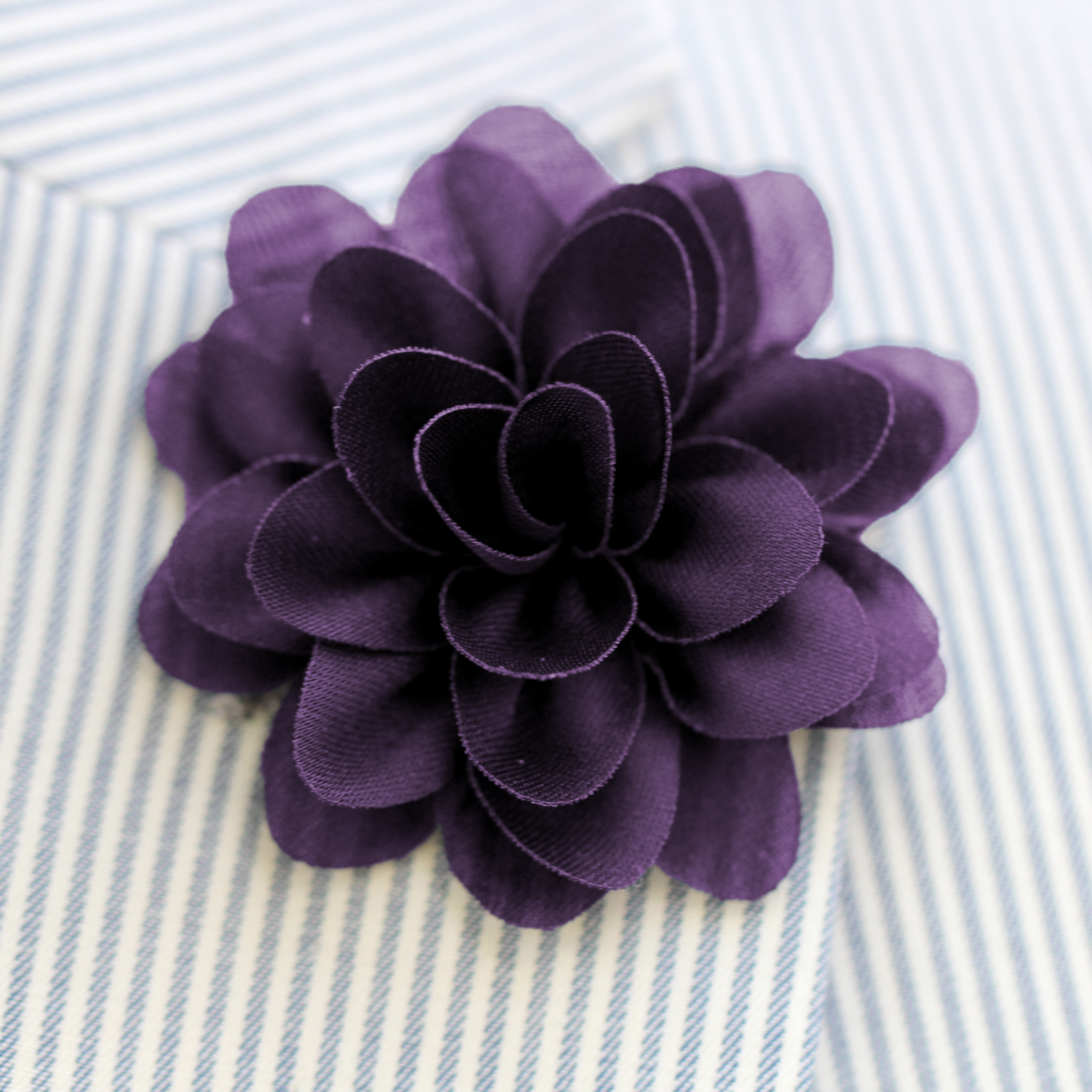 Dark Purple Lapel Flower - 3