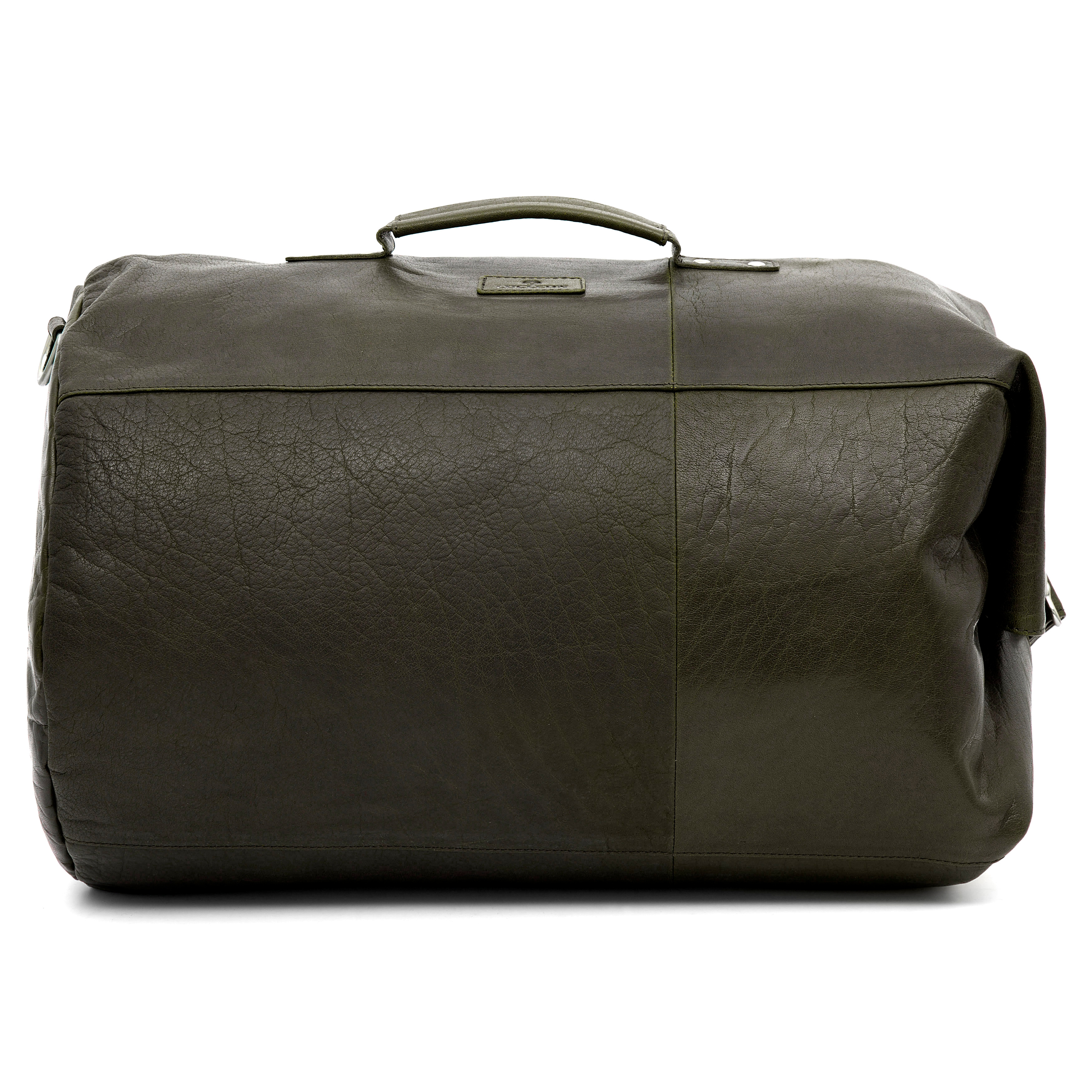 Montreal Classic Leather Olive Duffel Bag - 2