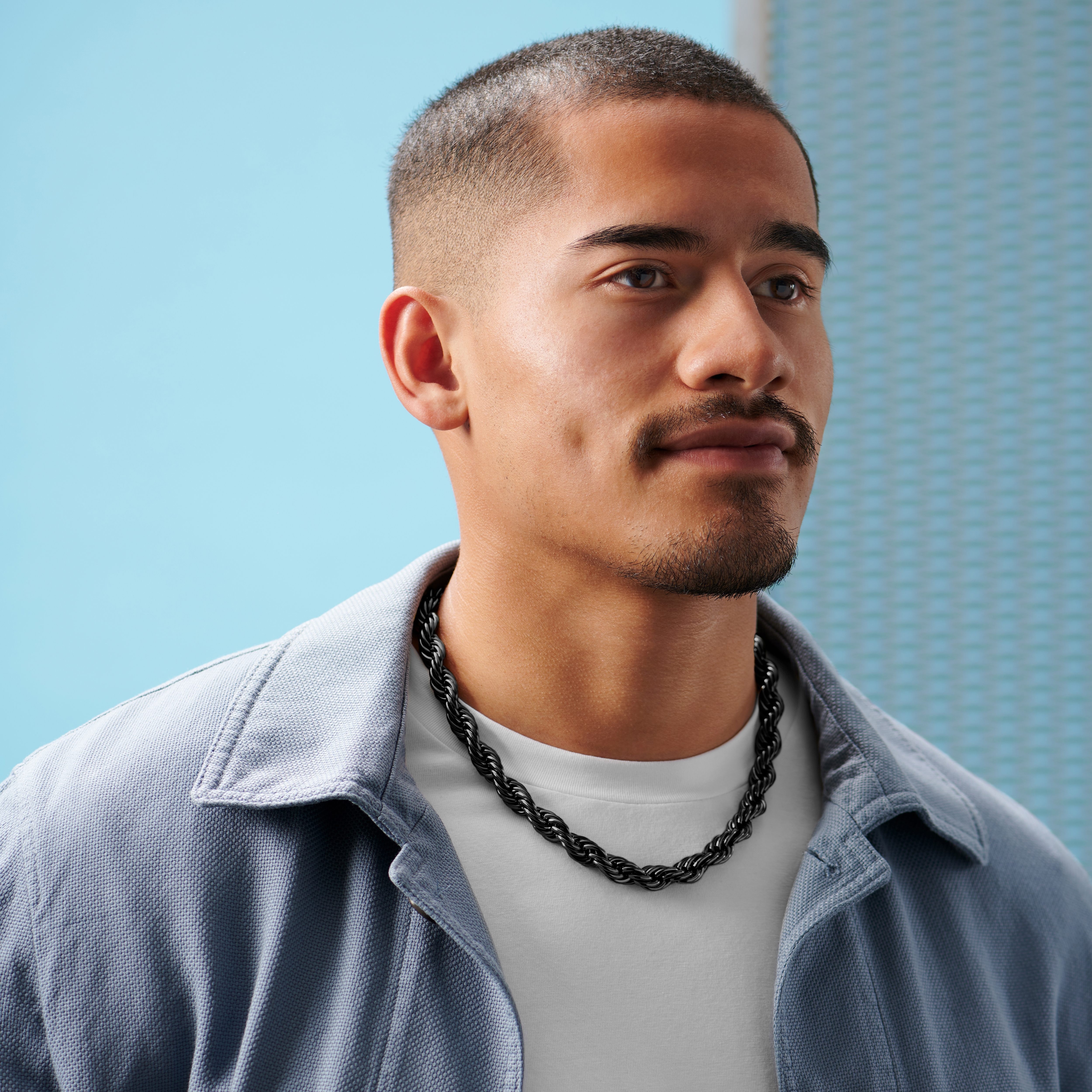 Amager | 10 mm Gunmetal Stainless Steel Rope Chain Necklace - 4