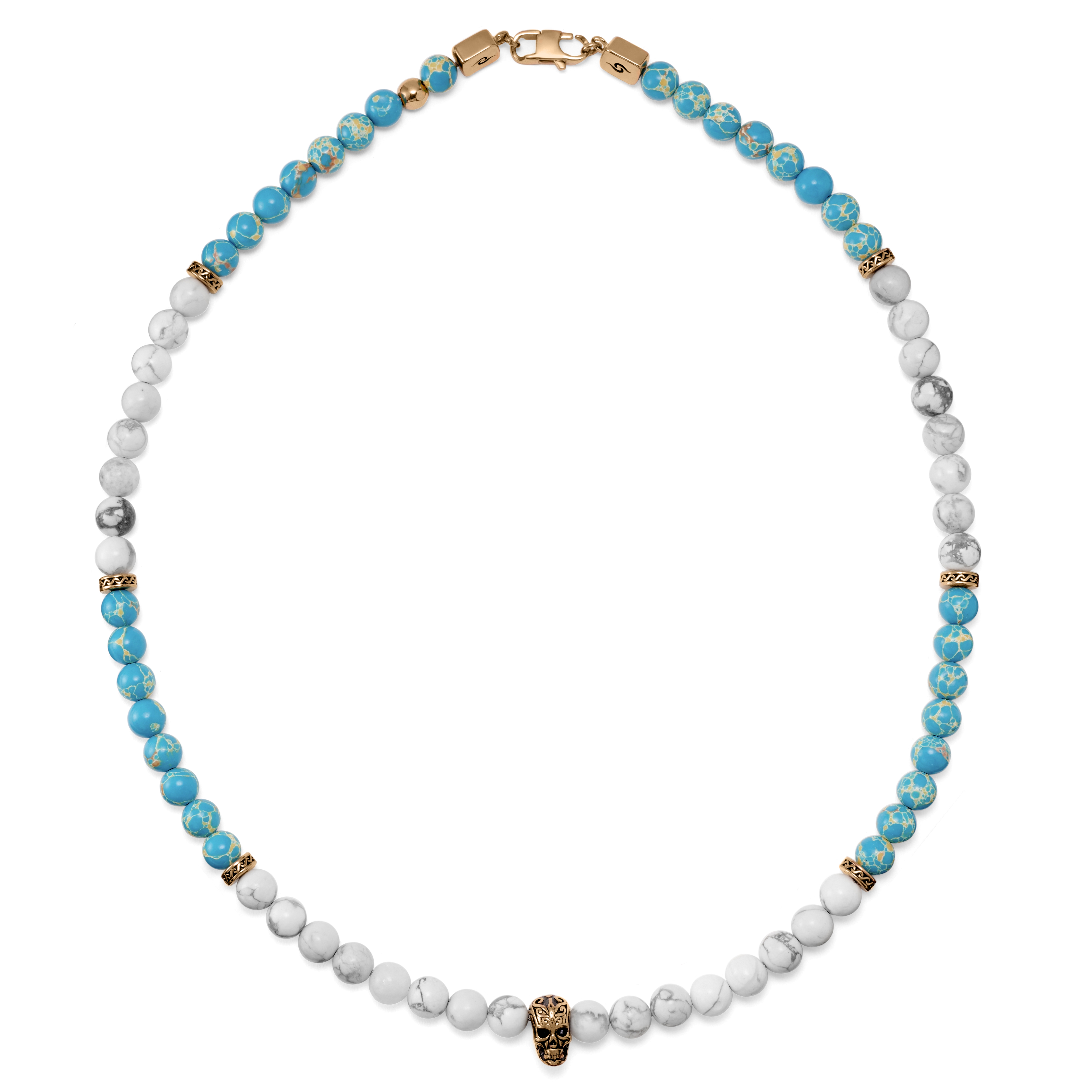 Rico imperiál jáspis és fehér türkiz nyaklánc szett - 5