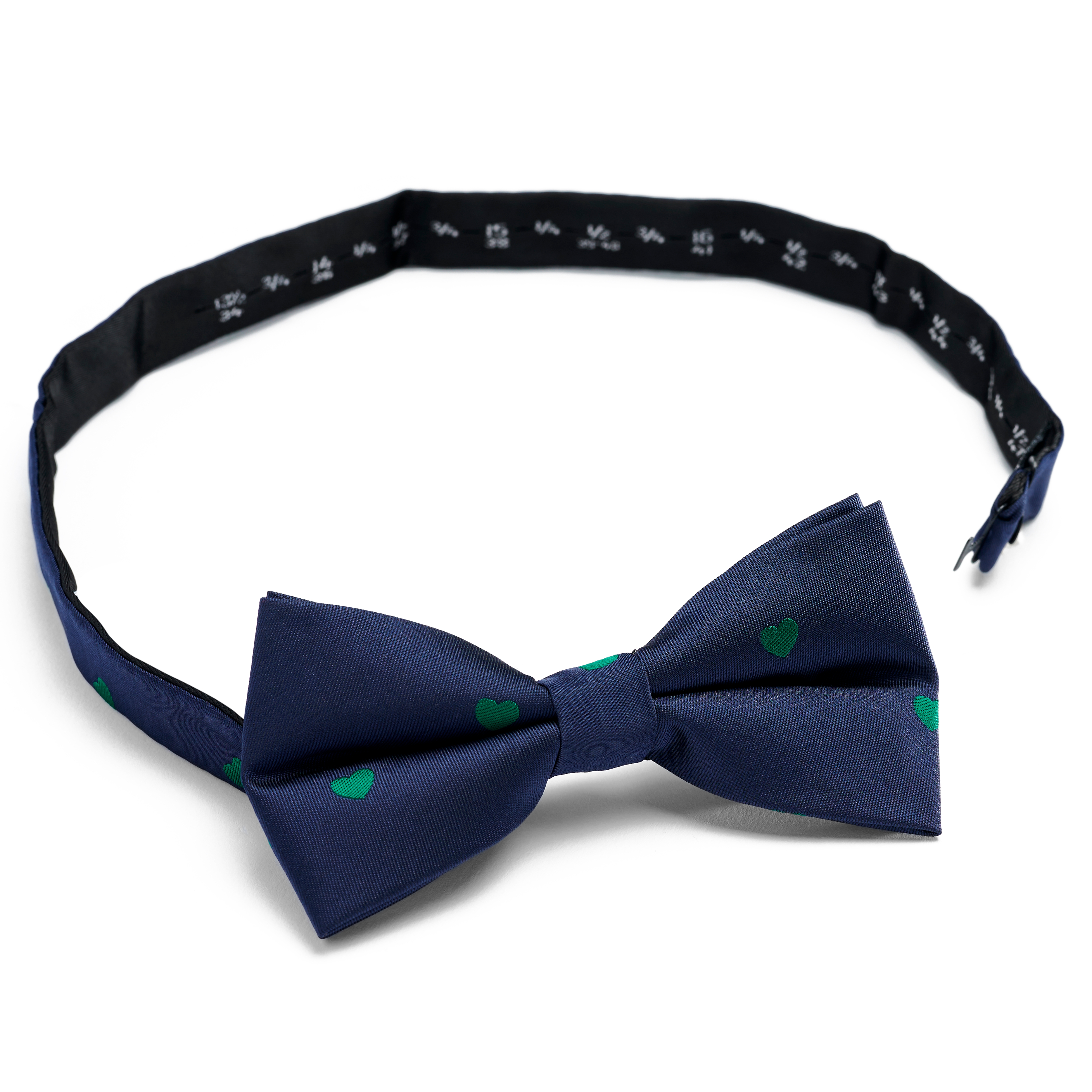 Marineblaue Vorgebundene Fliege Mit Herzen - 2