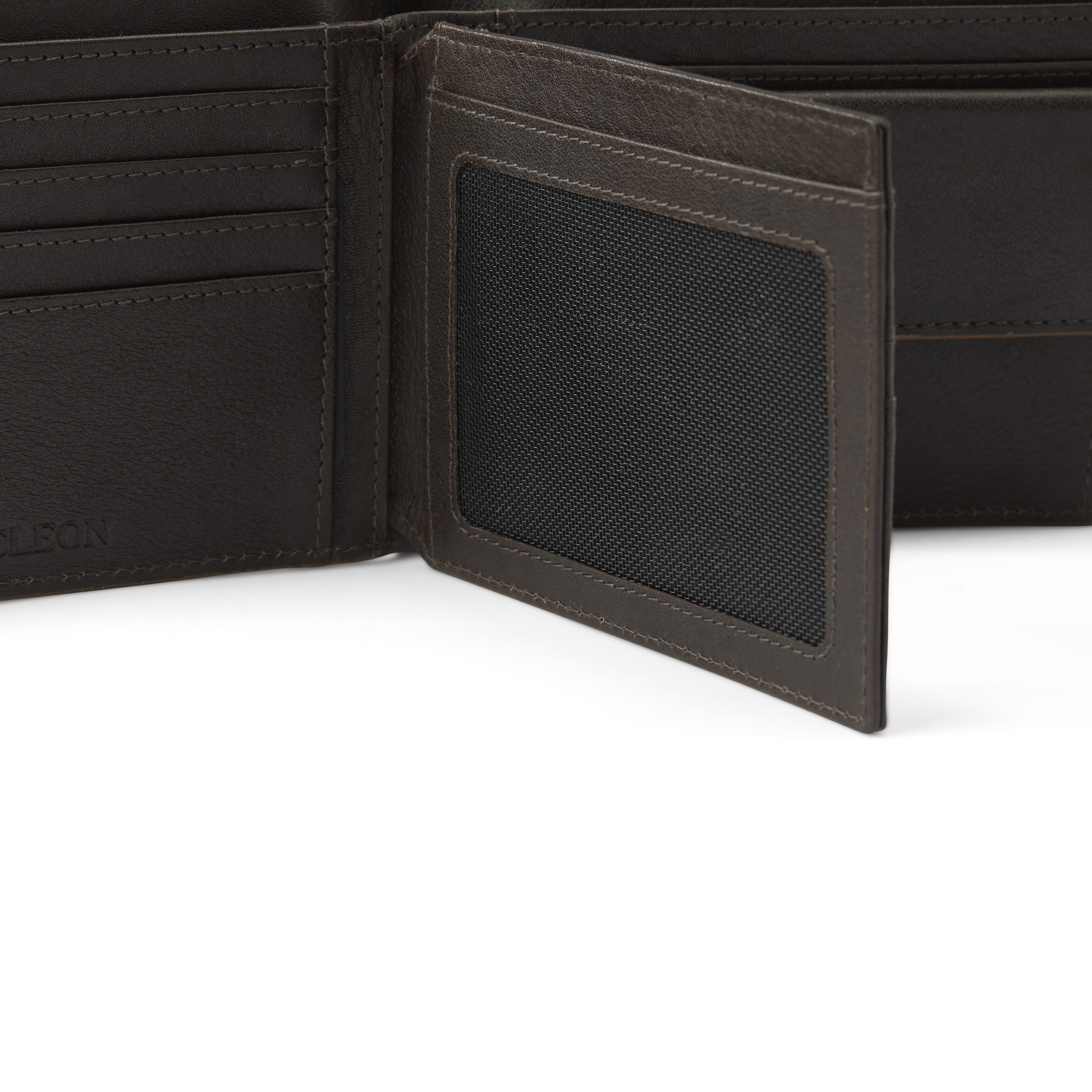 Lind Hellbraune & Dunkelbraune Leder RFID Geldbörse - 12