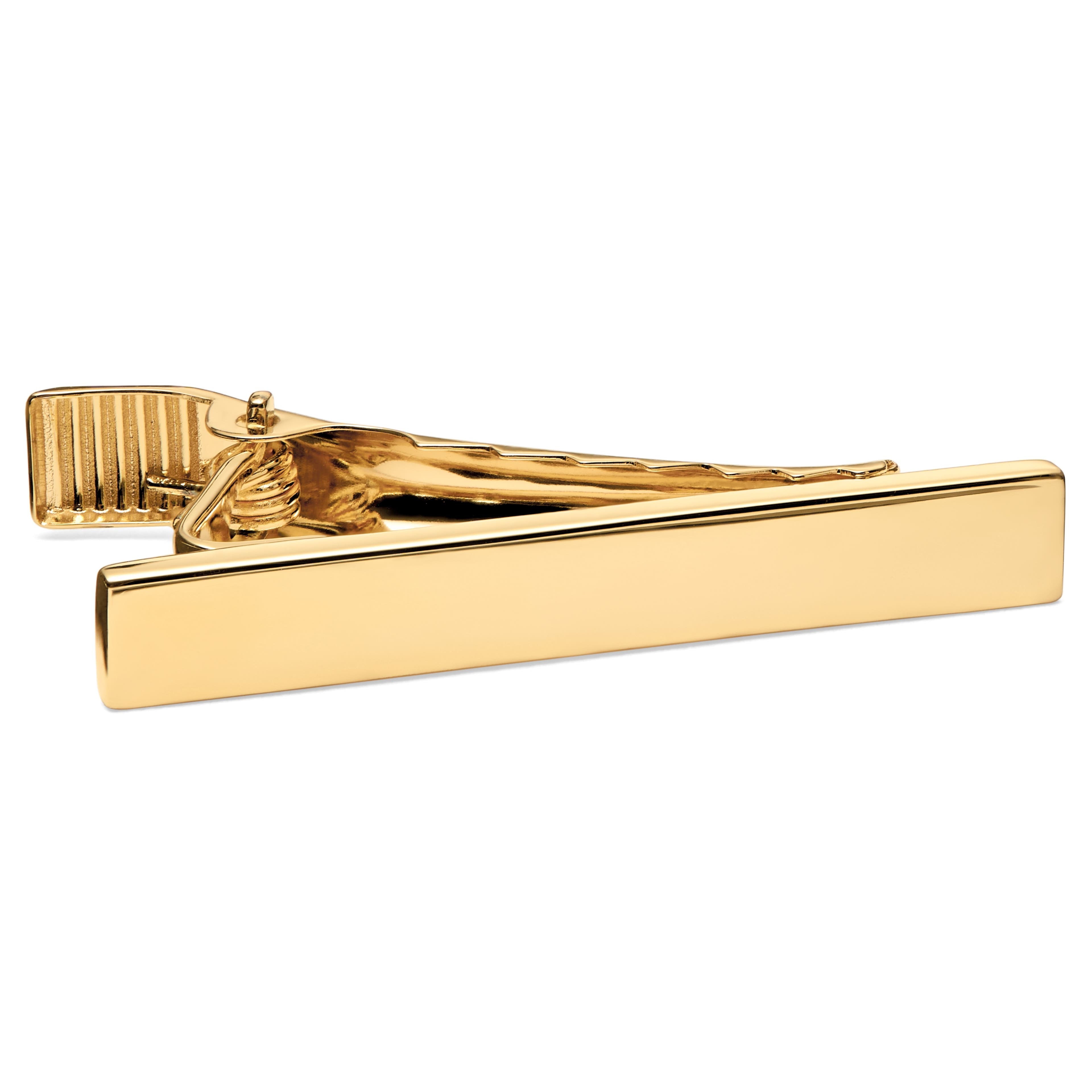 Classic Short Gold Plated Tie Clip