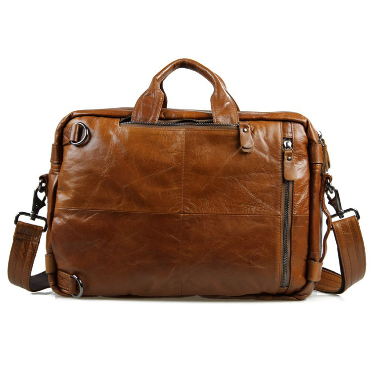 Multifunktions Ledertasche Camel Aztec - 6