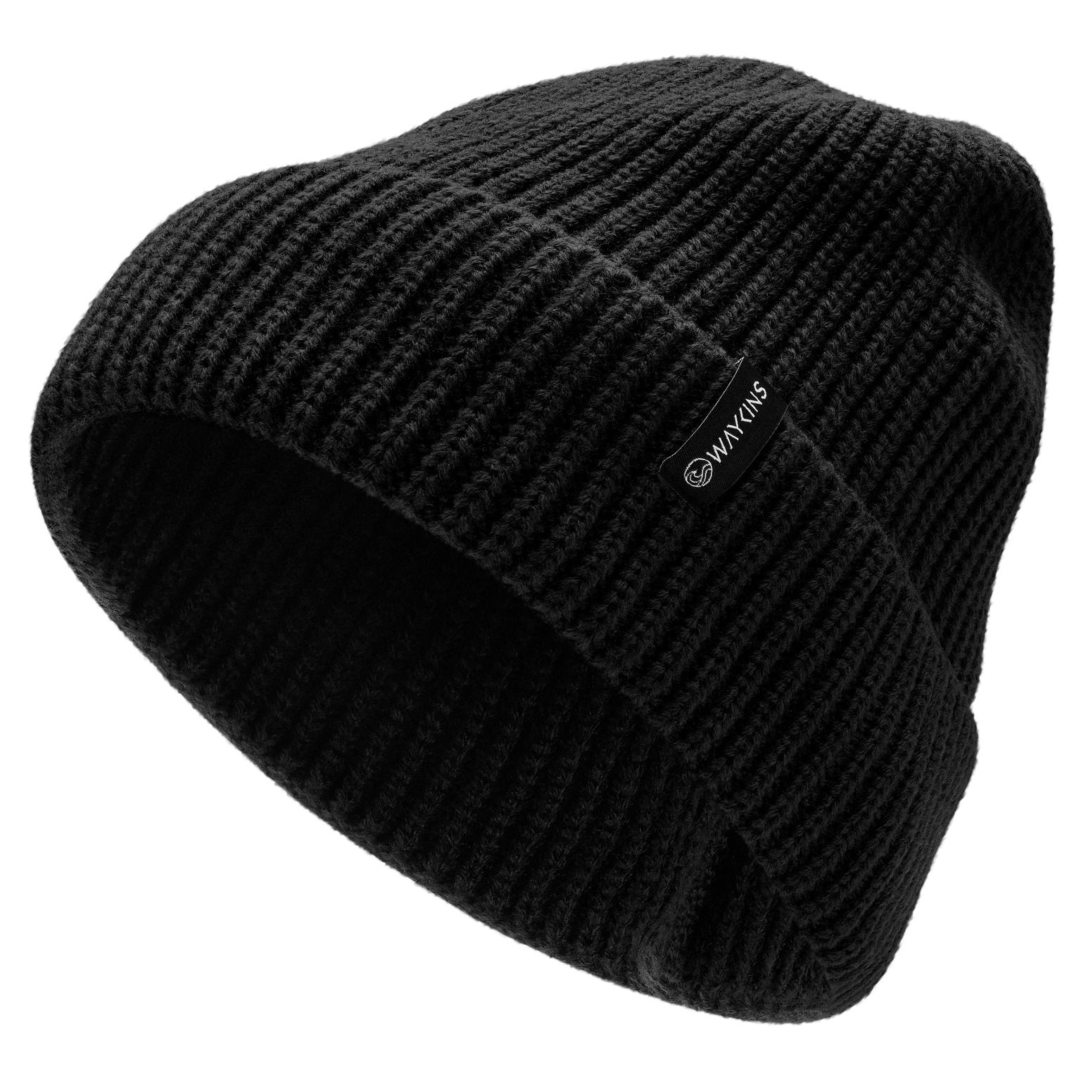 Baltic | Beanie noir en Acrylique à mailles côtelées Baltic | Beanie noir en Acrylique à mailles côtelées