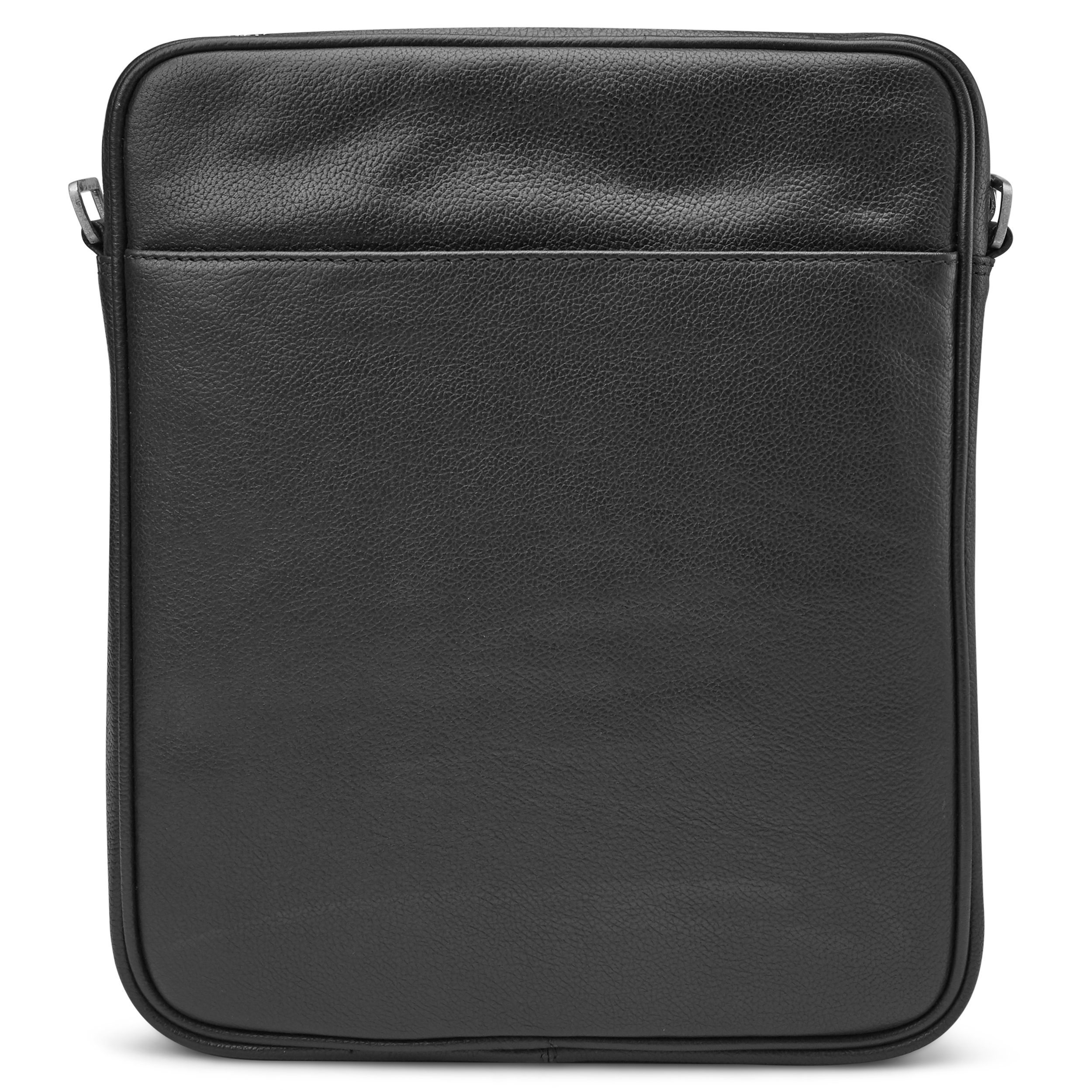 Bolso reportero de cuero negro Lev - 4