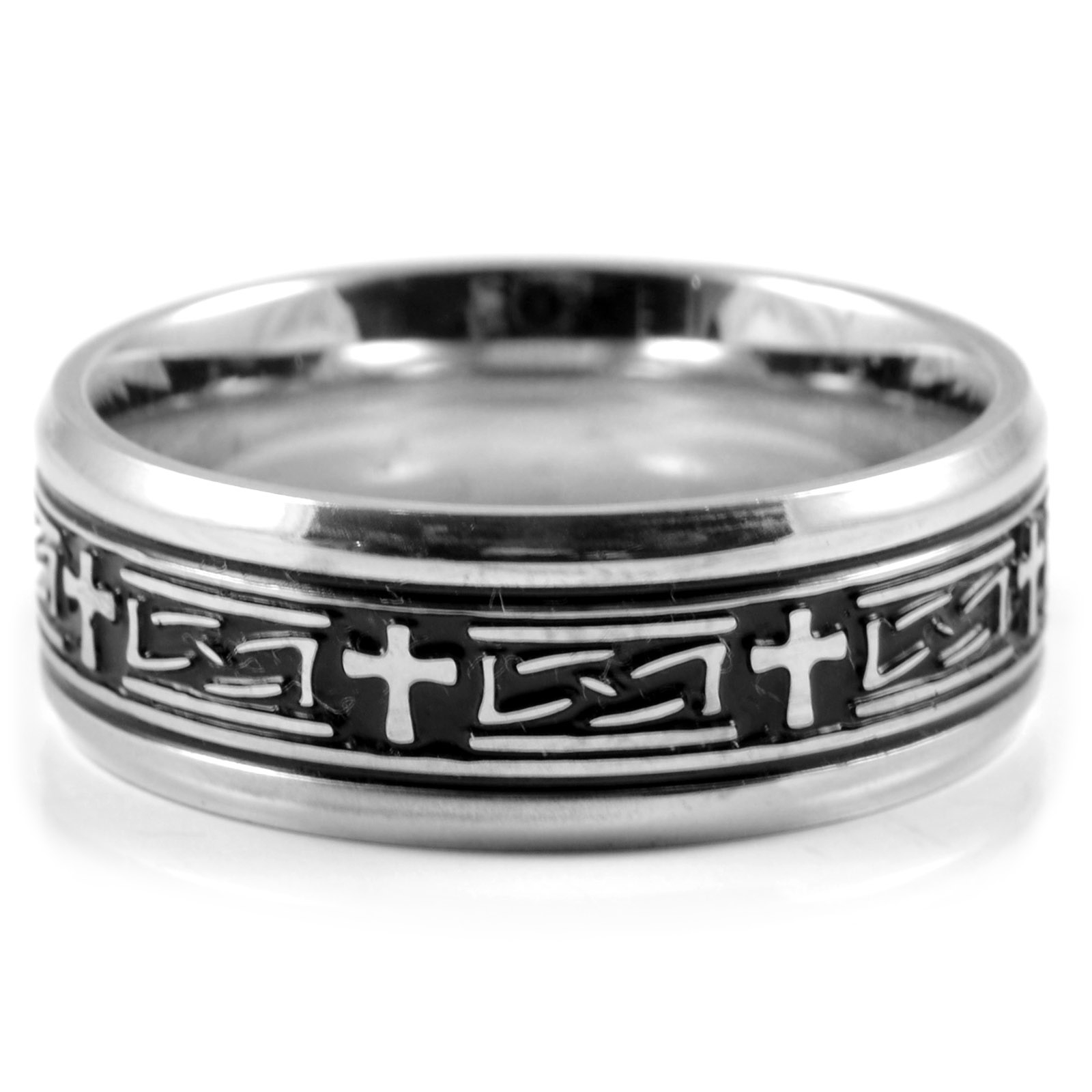 Celtic Cross Steel Ring In Stock Fort Tempus   19 27 