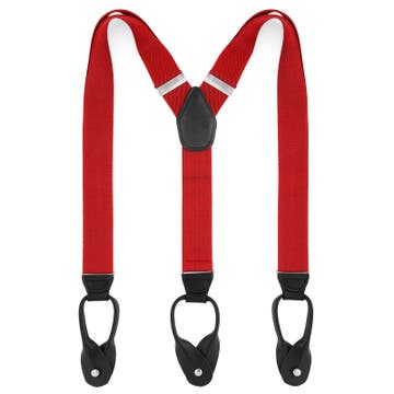 Wide Red Split Button Braces Wide Red Split Button Braces