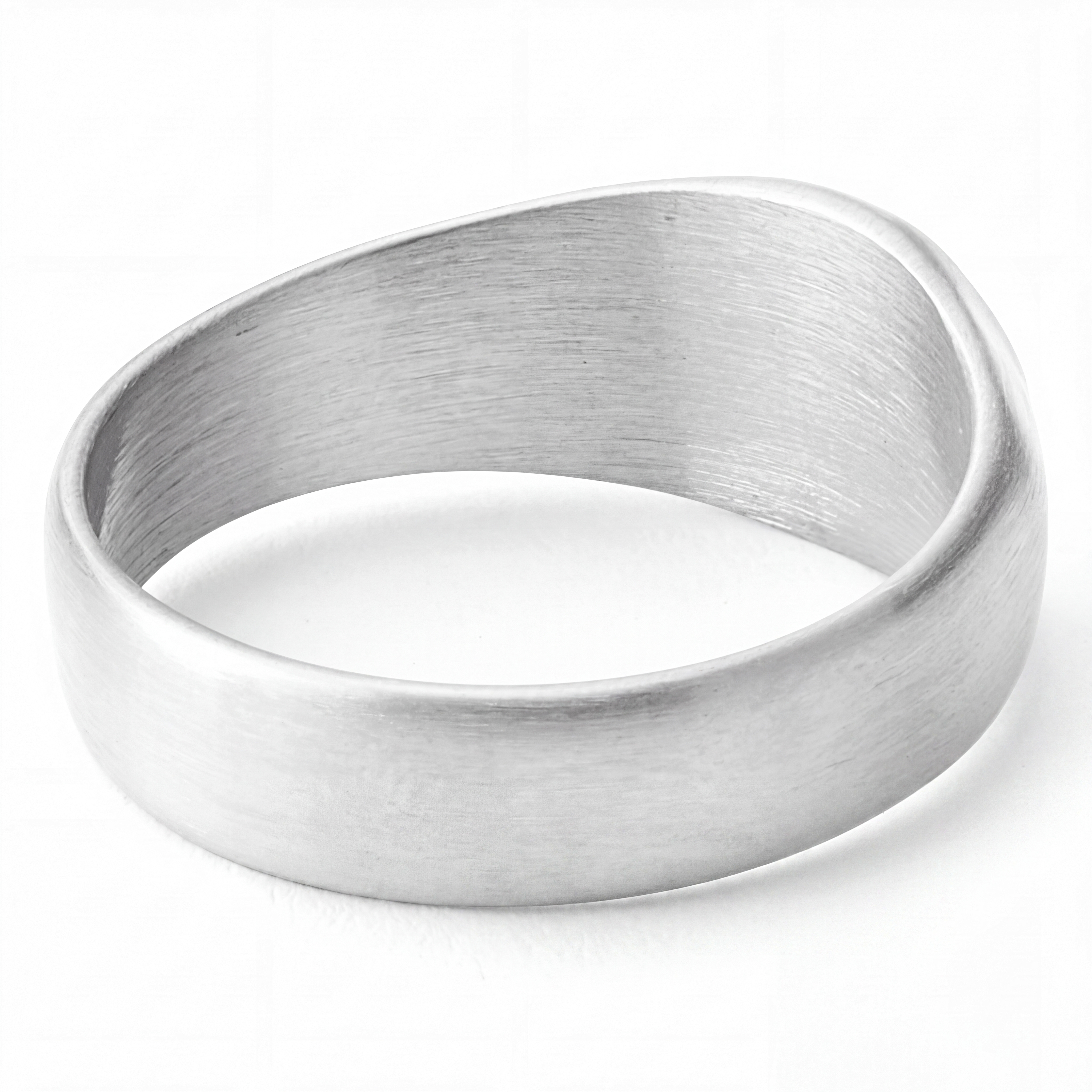 Organic | Chevalière Flint en acier inoxydable plaqué argent  - 2