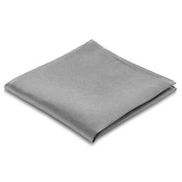 Classic Grey Silk Twill Pocket Square