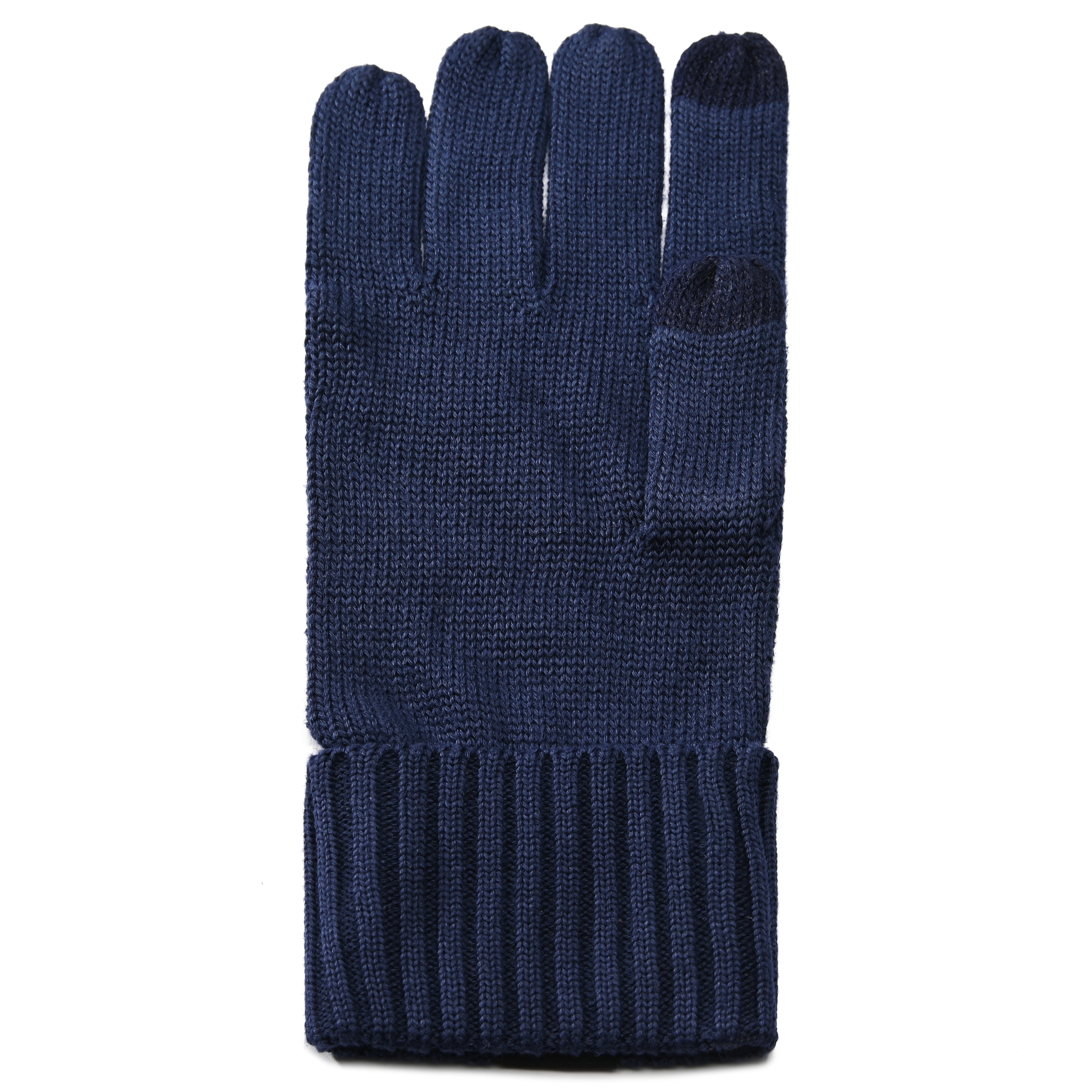 Navy Blue Knitted Cotton Gloves - 3
