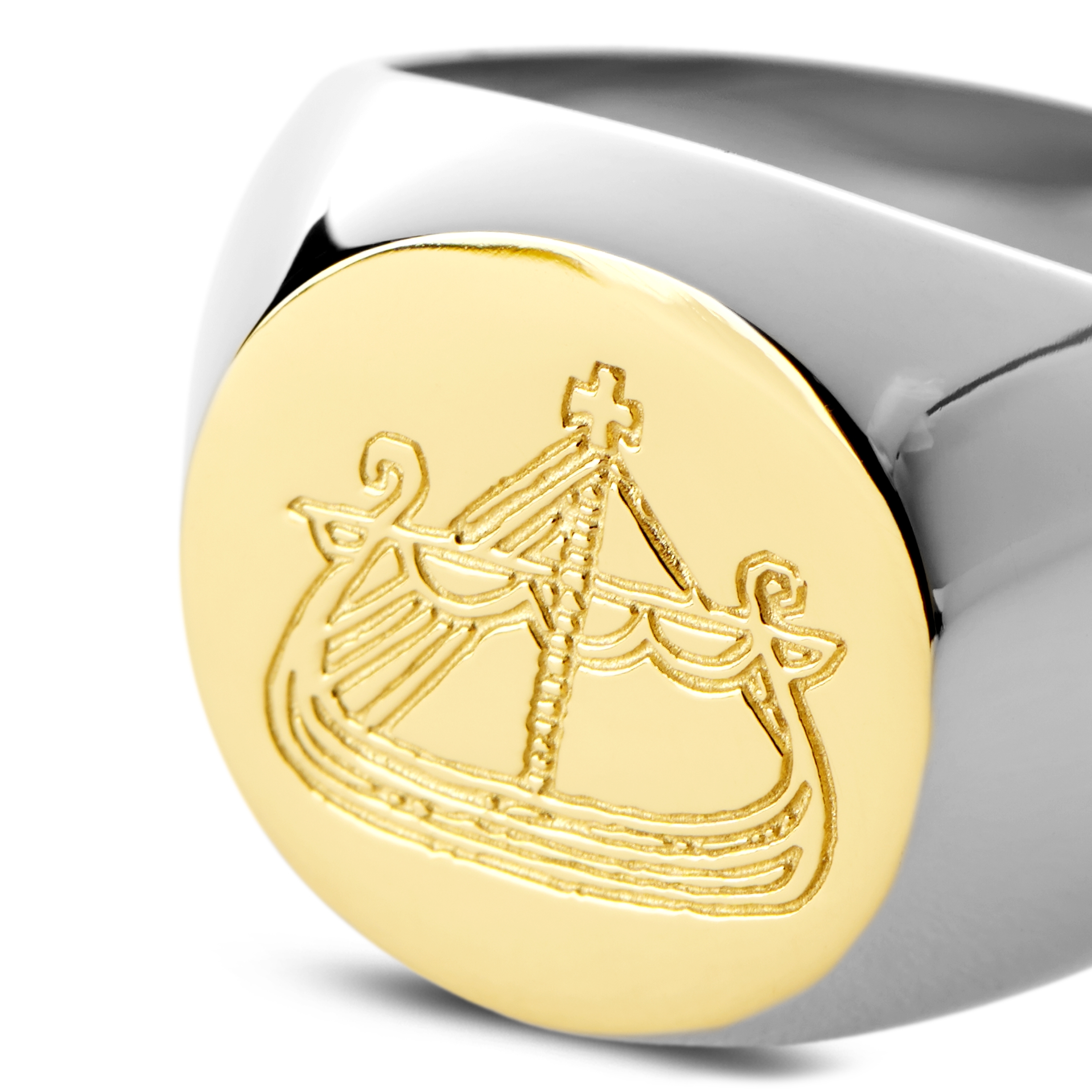 Bague dorée et argentée Lorne Makt - 2