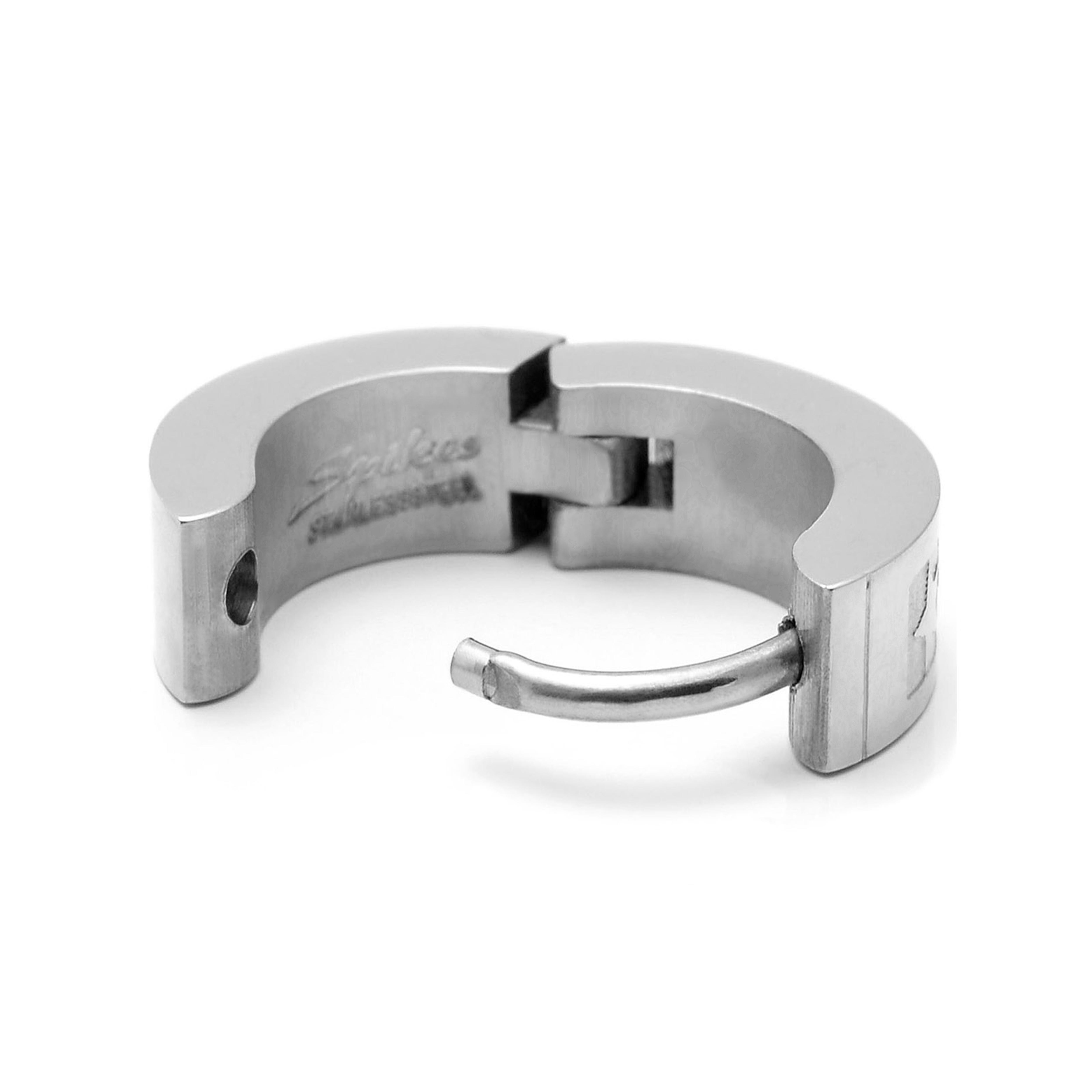 Sentio | Sudraba toņa nerūsējošā tērauda zvaigžņu stīpiņu auskars - 3