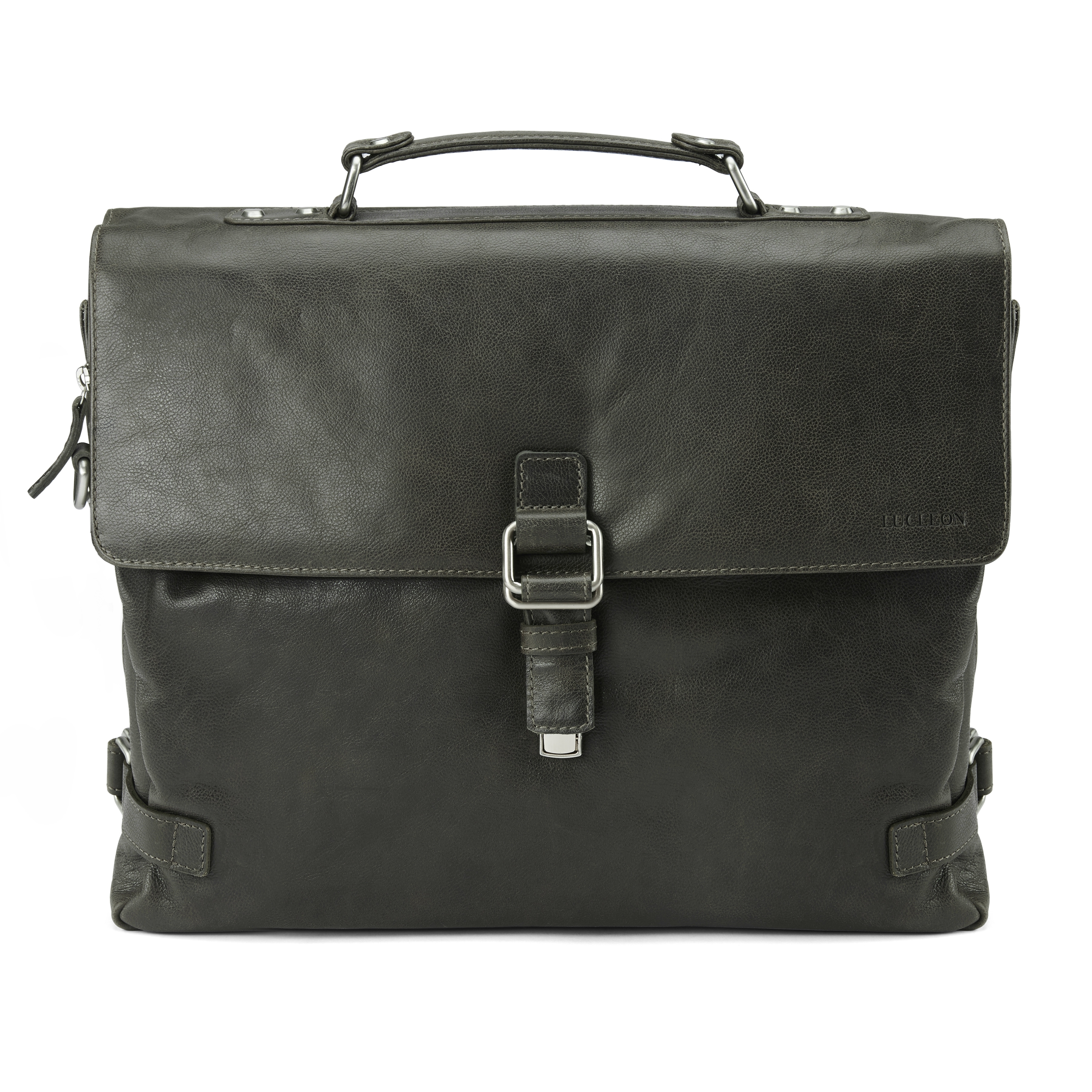 Licio Luxury Braungraue Ledertasche - 2