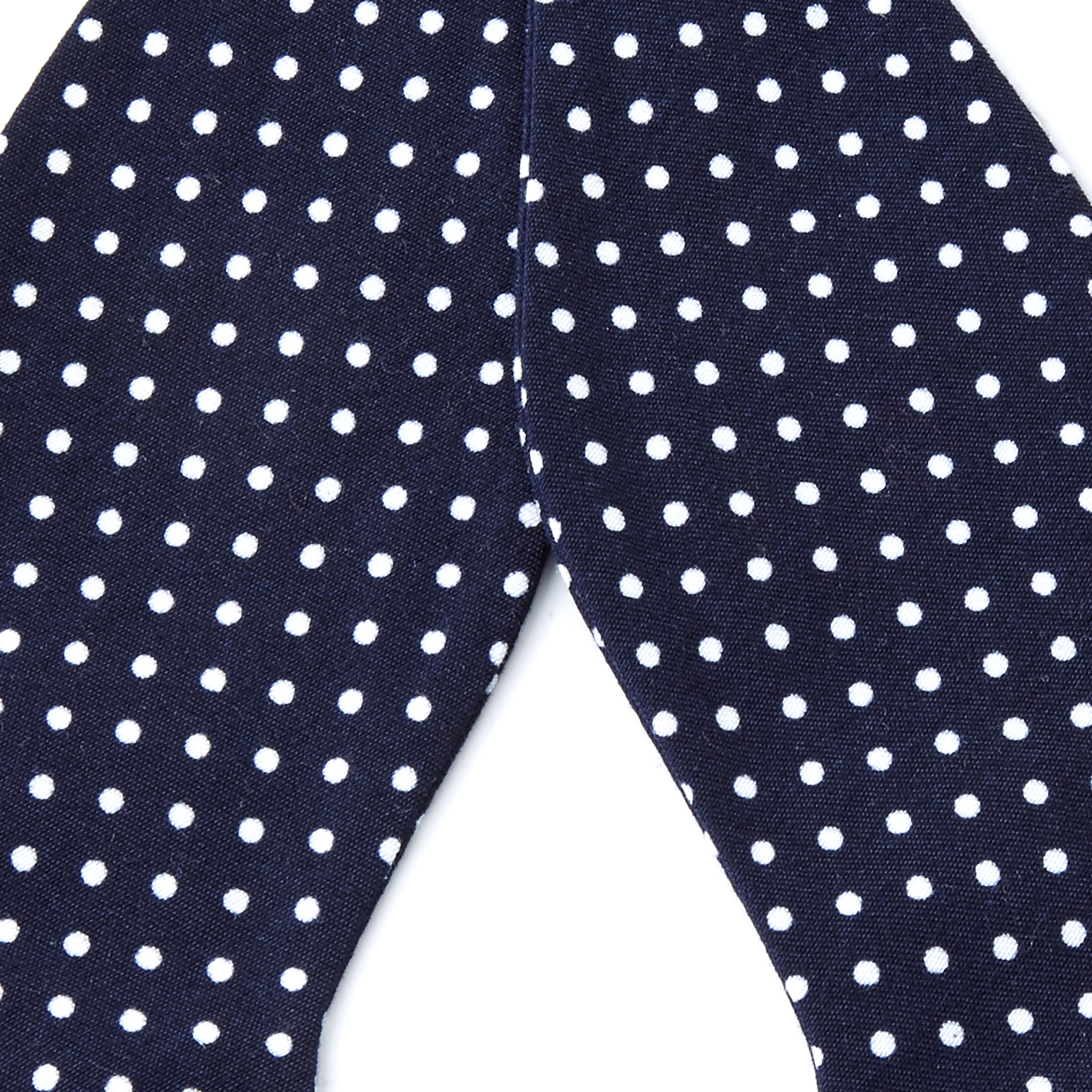 Polyester Selbstbinder Fliege mit Tupfen in Marineblau - 2