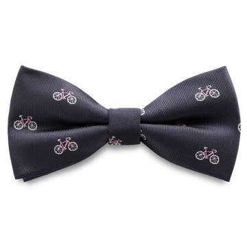 Motos | Nœud papillon pré-noué bleu marine à motif de bicyclettes Motos | Nœud papillon pré-noué bleu marine à motif de bicyclettes