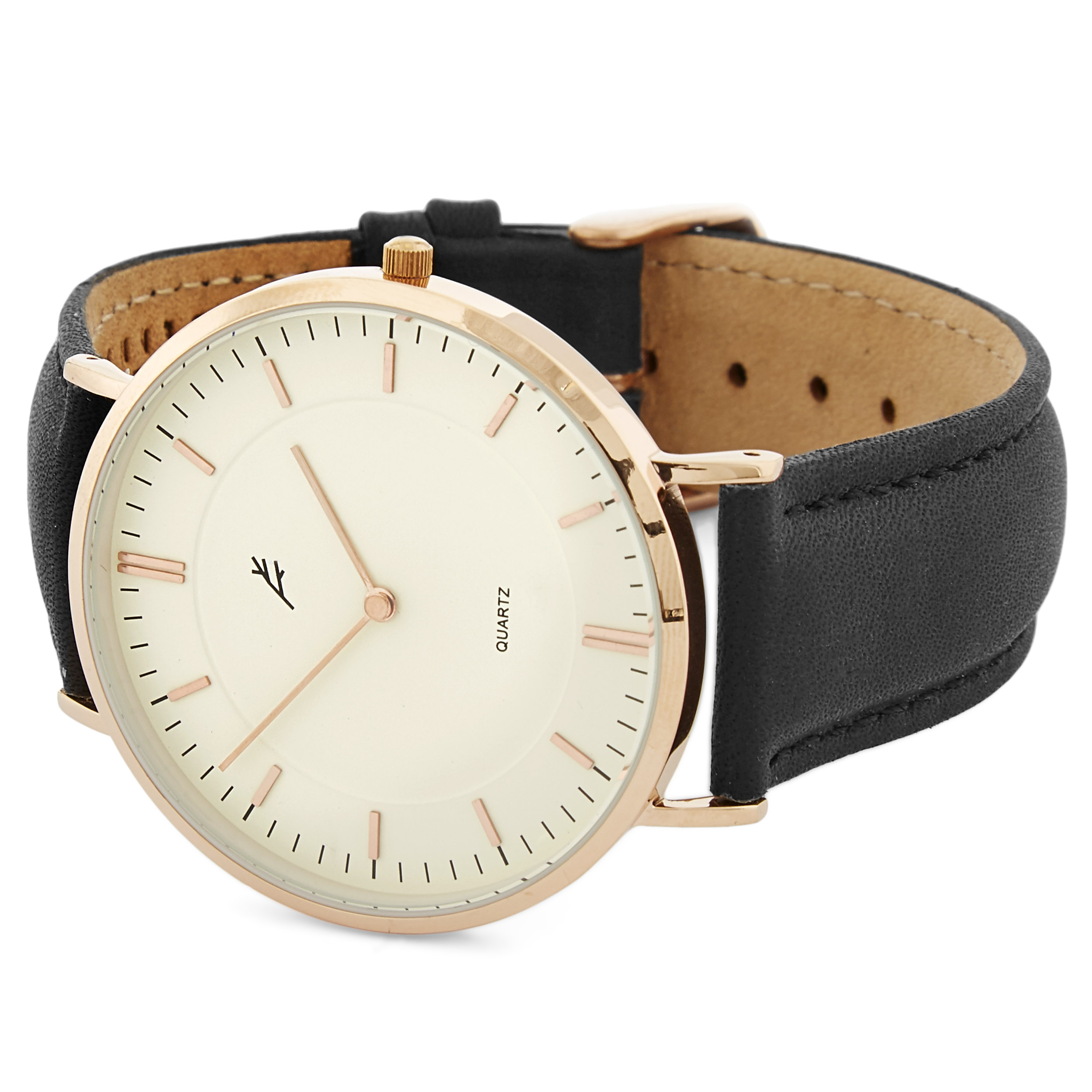 Rosegold & Black Nivil Watch - 3