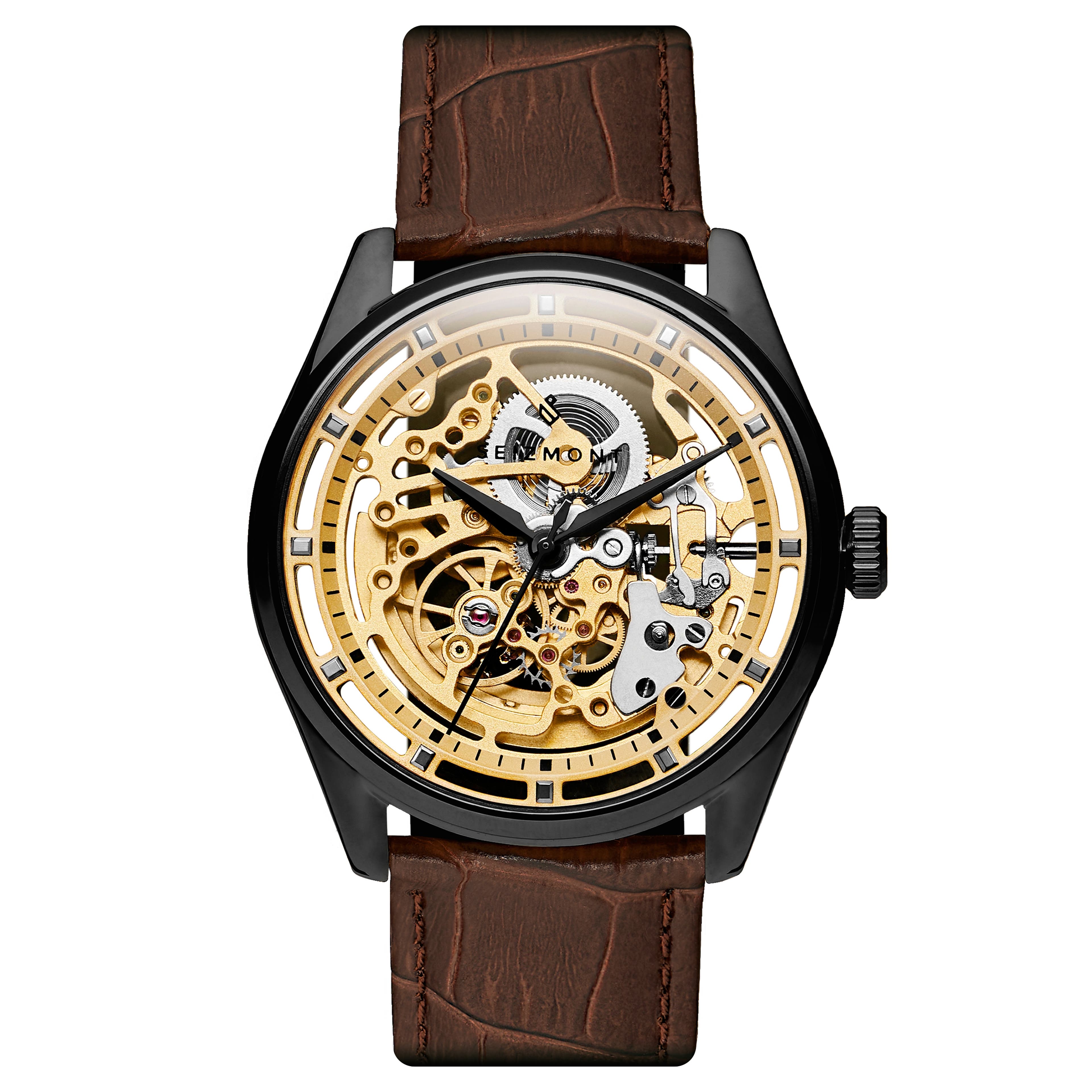 Men's Leather Watch | Easy to Read Collection | Speidel Black Leather
