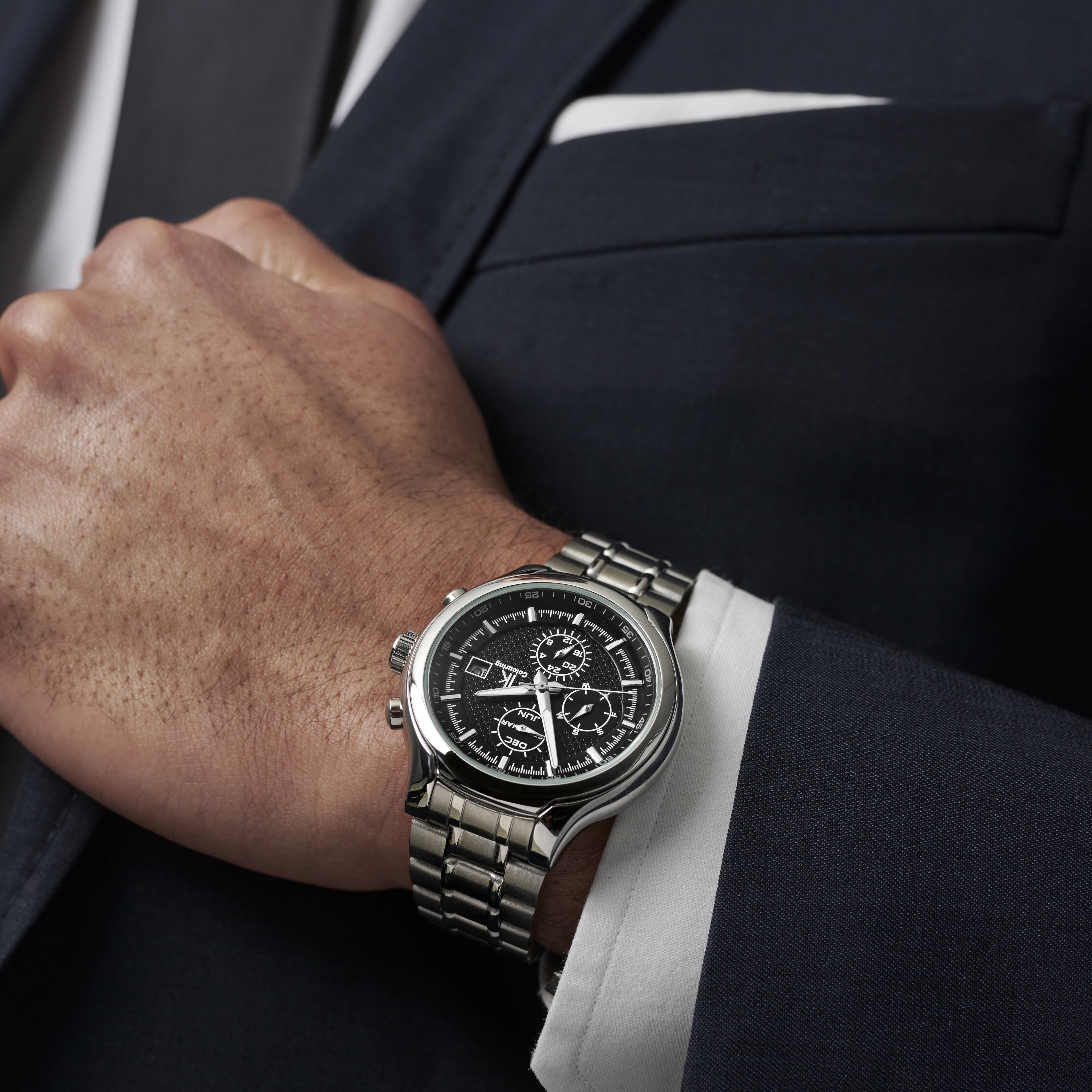 Sort-på-Sølvfarve Ur - 4