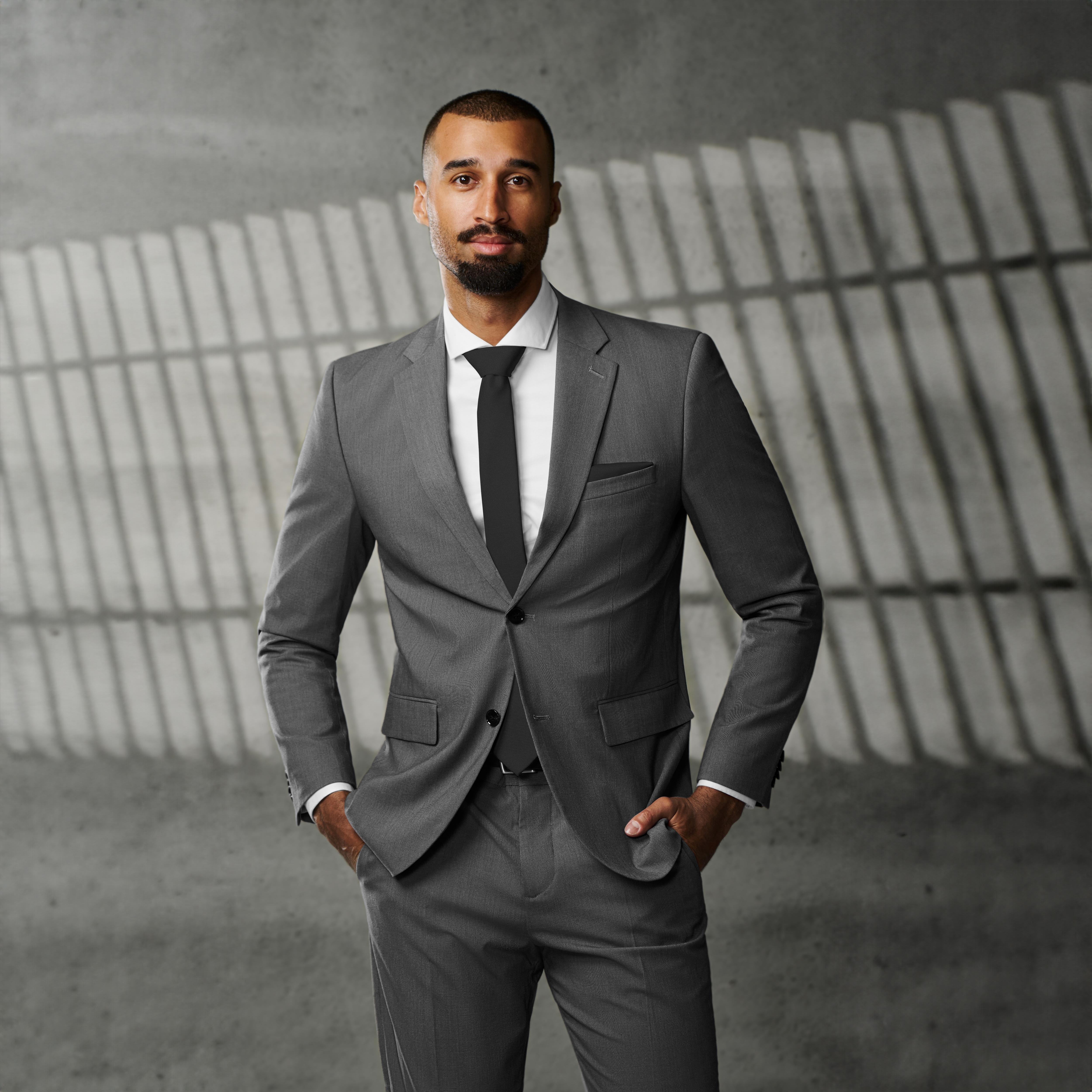 Basic Wide & Long Black Polyester Tie - 6