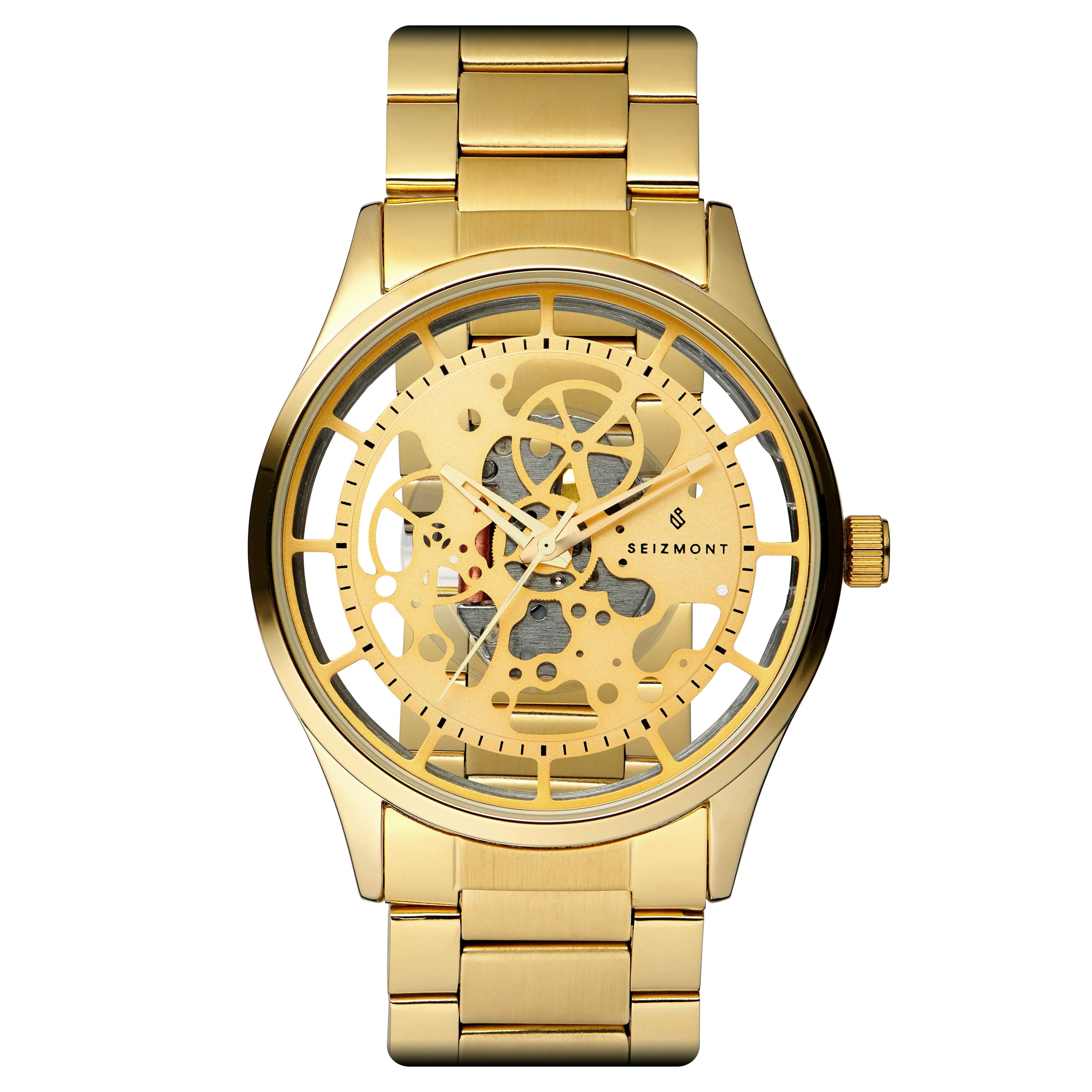 Phantom | Gold-Tone Stainless Steel Skeleton Watch With Gold-Tone Dial
