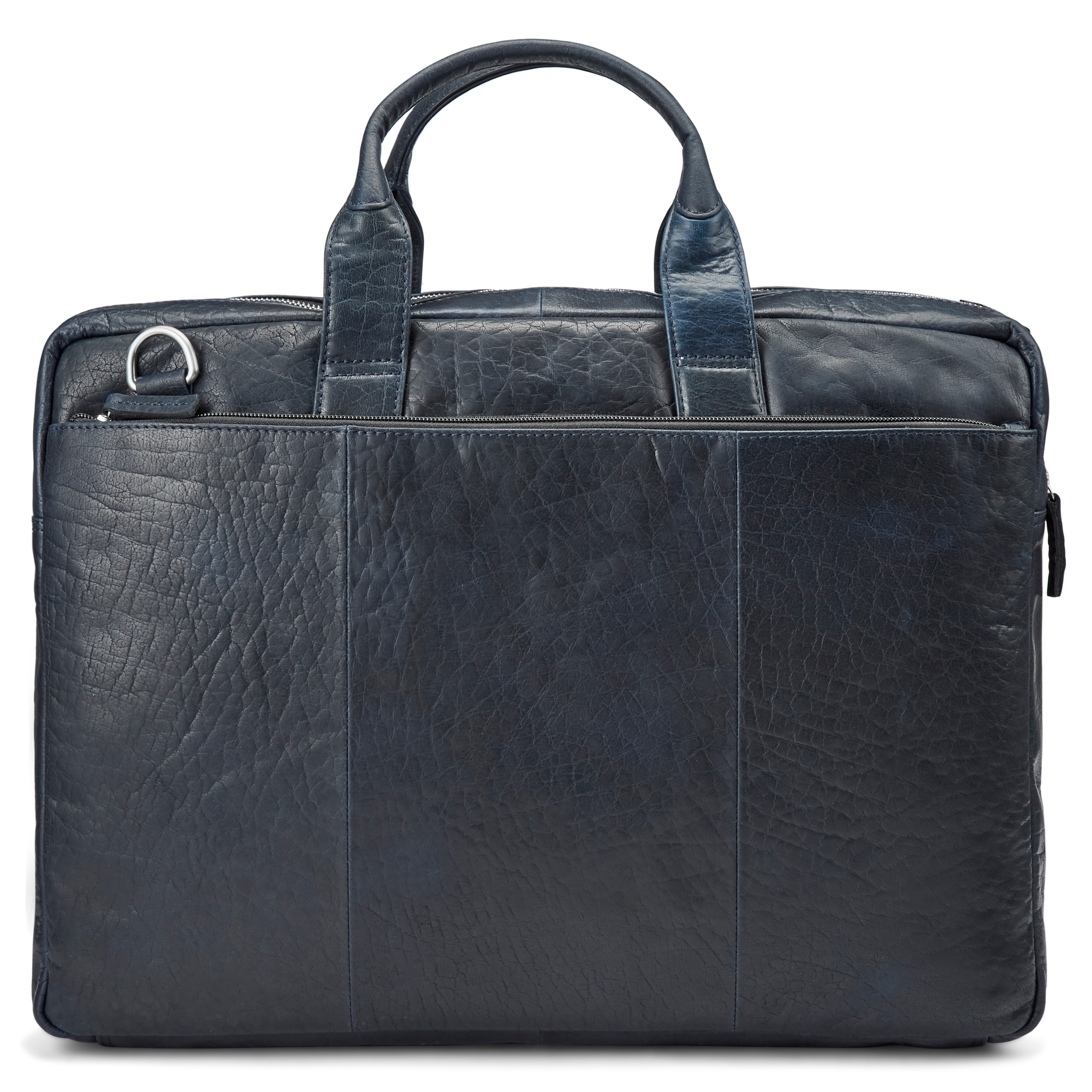 Montreal XL Marineblå Laptopveske av Skinn - 3