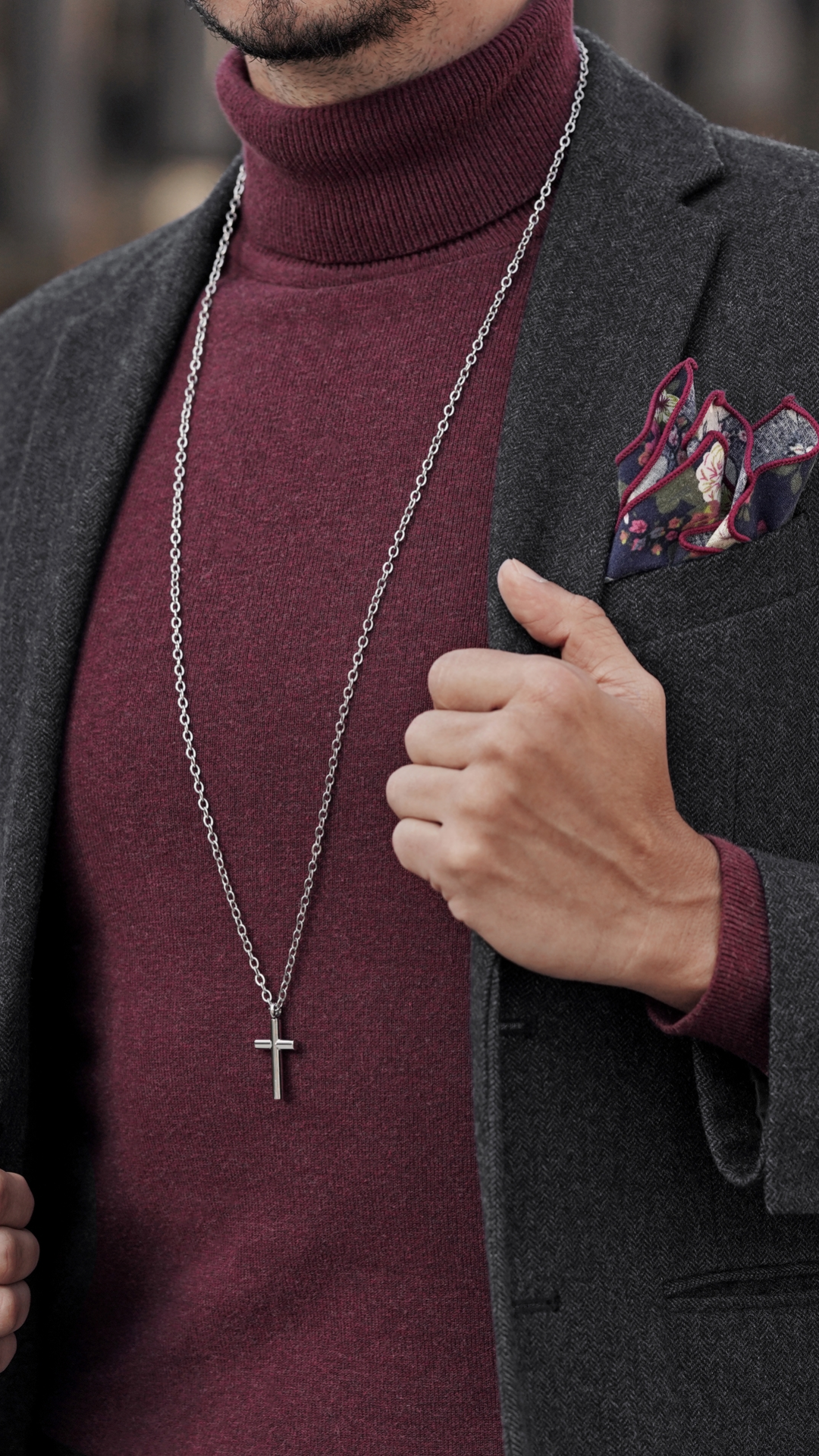 SAGA GIOIELLI COLLANA UOMO DONNA SFERE ACCIAIO CONFEZIONE REGALO