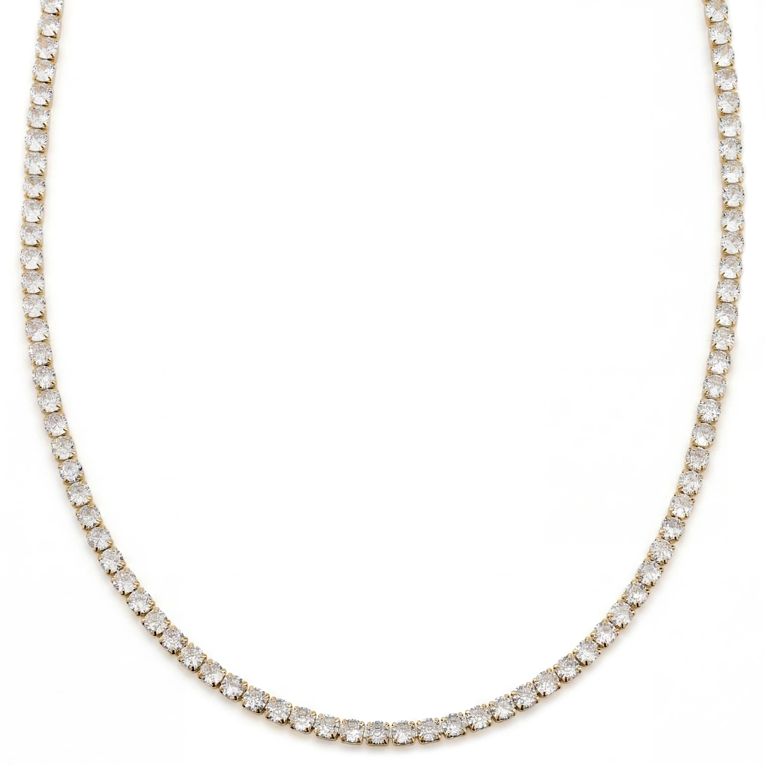 Dazzle | 5 mm 14K vergoldete Tenniskette mit Kristall Zirkonia Dazzle | 5 mm 14K vergoldete Tenniskette mit Kristall Zirkonia