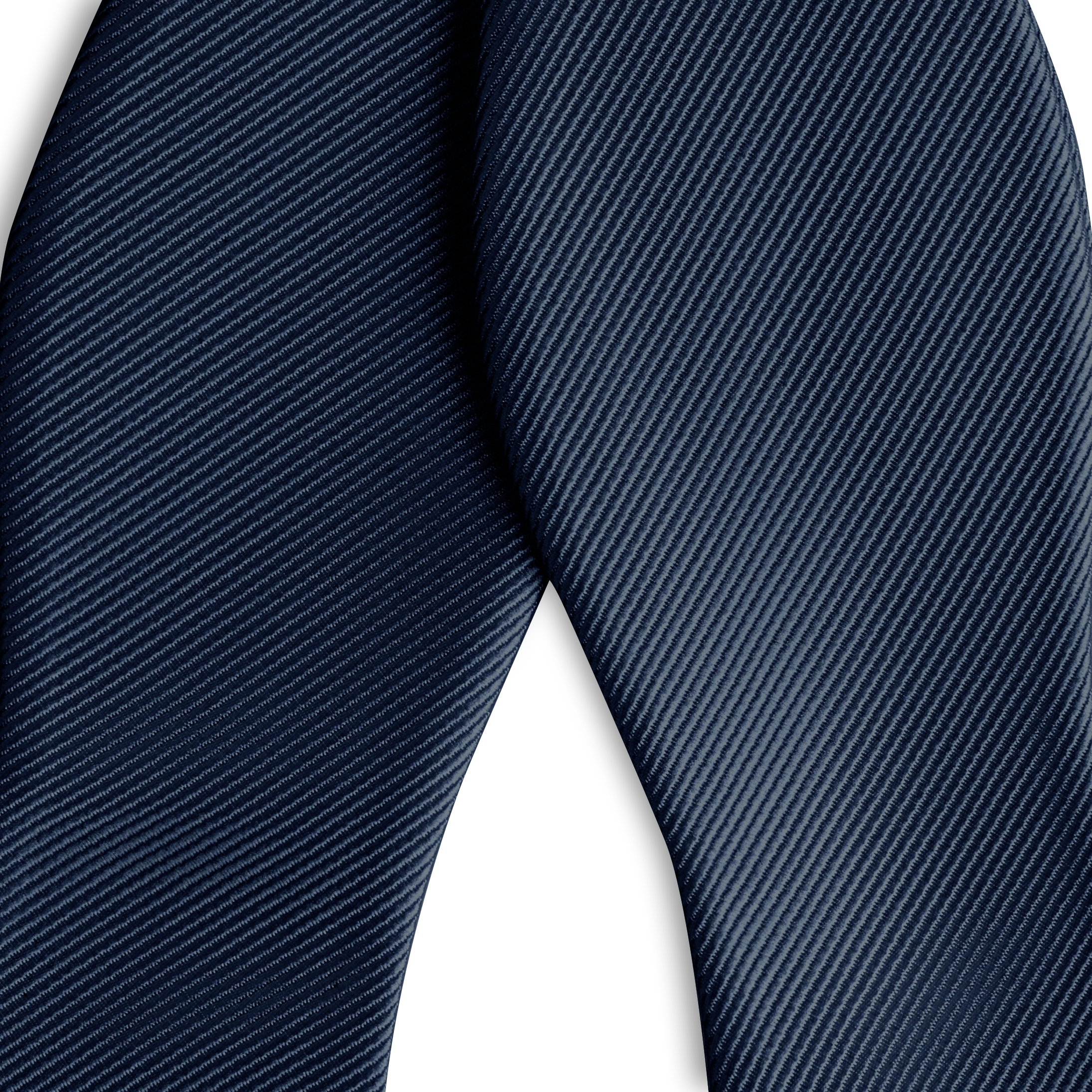 Navy Blue Self-Tie Grosgrain Diamond Tip Bow Tie - 2