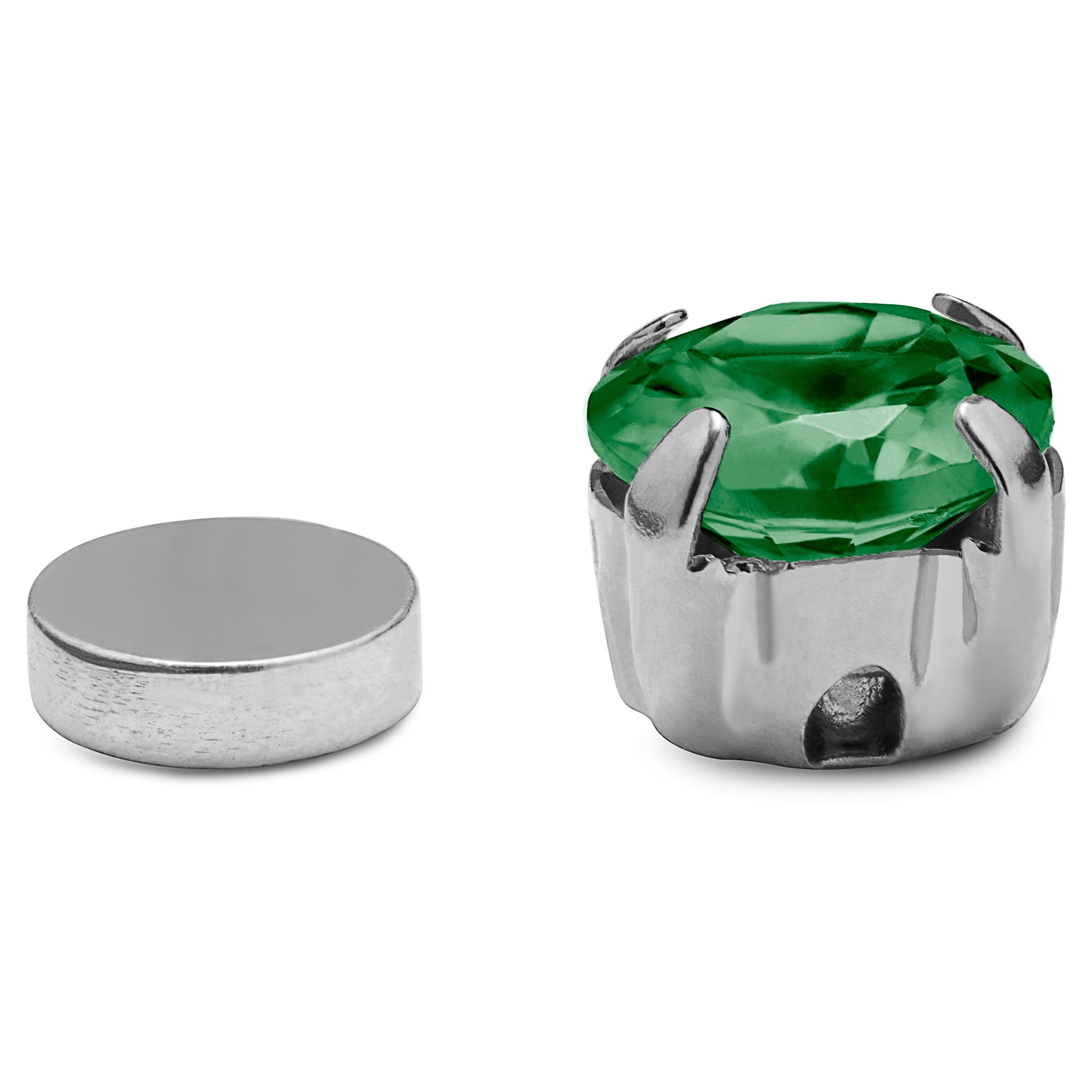 Green Crystal Magnetic Earring - 3