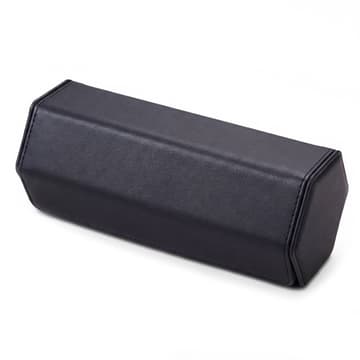 Hexa | Black & Green Faux Leather Hexagonal Watch Roll Case - 3 Watches Hexa | Black & Green Faux Leather Hexagonal Watch Roll Case - 3 Watches