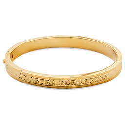Arie | Gold-Tone Stainless Steel Ad Astra Bangle Bracelet