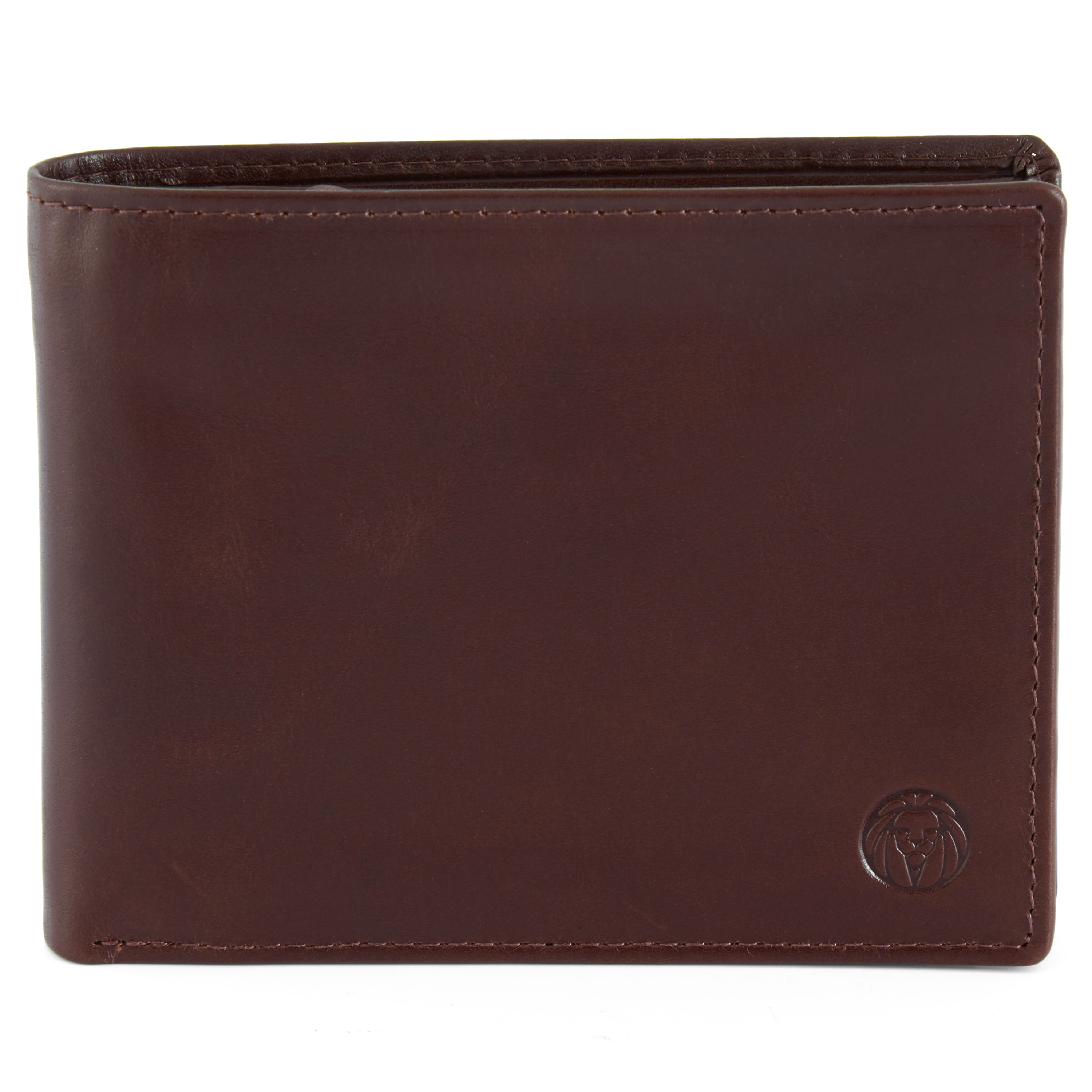 Cartera de piel marrón Jasper con cremallera interior - 3