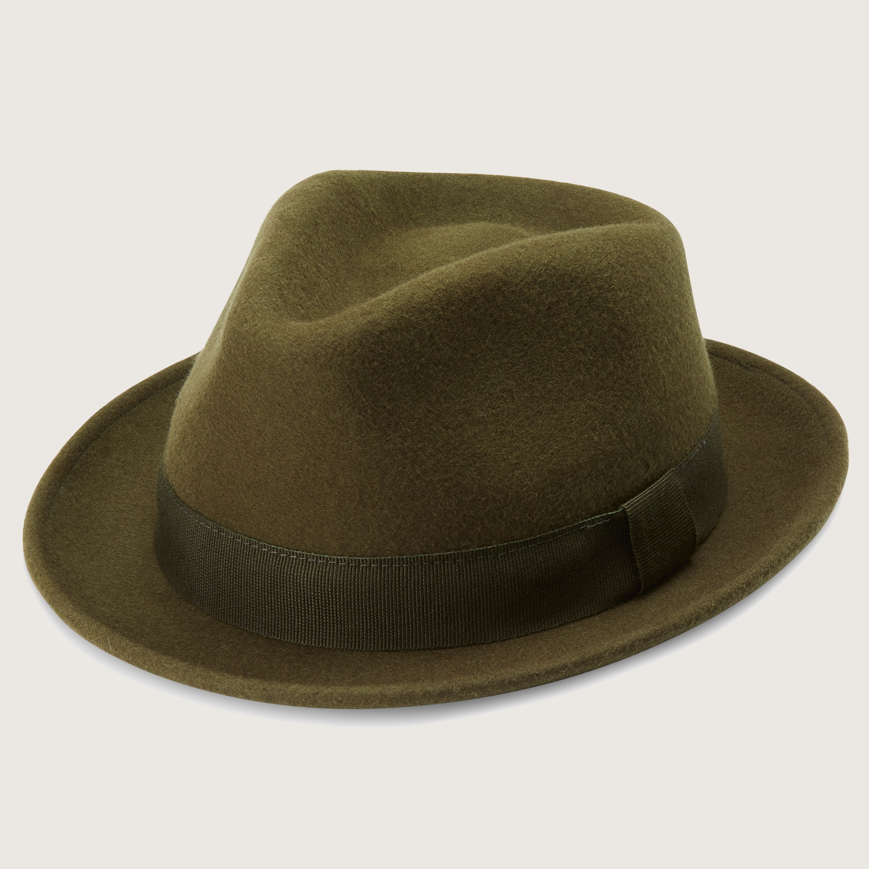Moda | Olive Green Wool Trilby Hat | In stock! | Fawler display picture 1