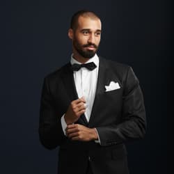 Papillon Uomo Con Fazzoletto - Set Elegante Autoreggente Per Matrimoni E Eventi - Foto 10