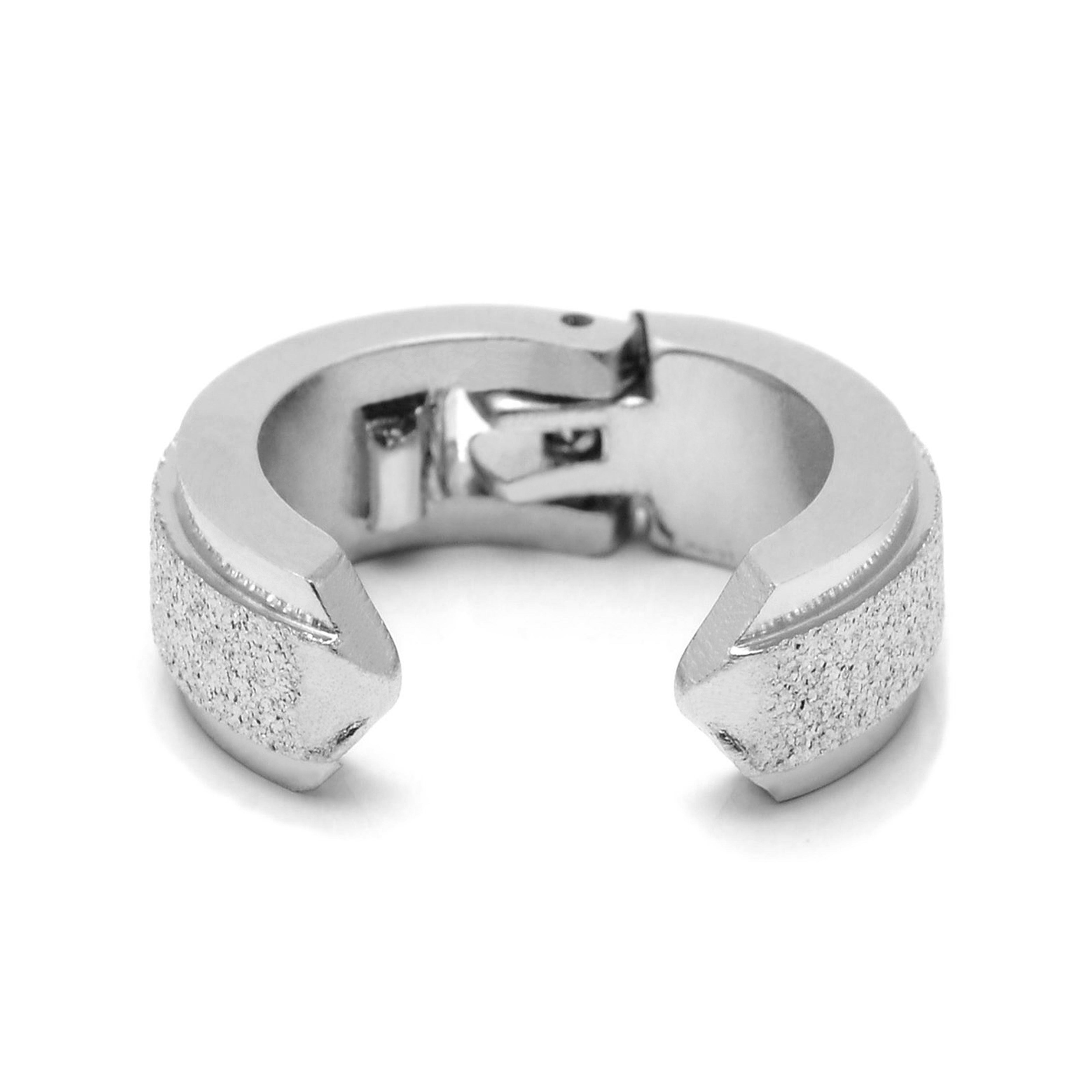 Sentio | Clip Oorbel van Geborsteld Roestvrij Staal - 2