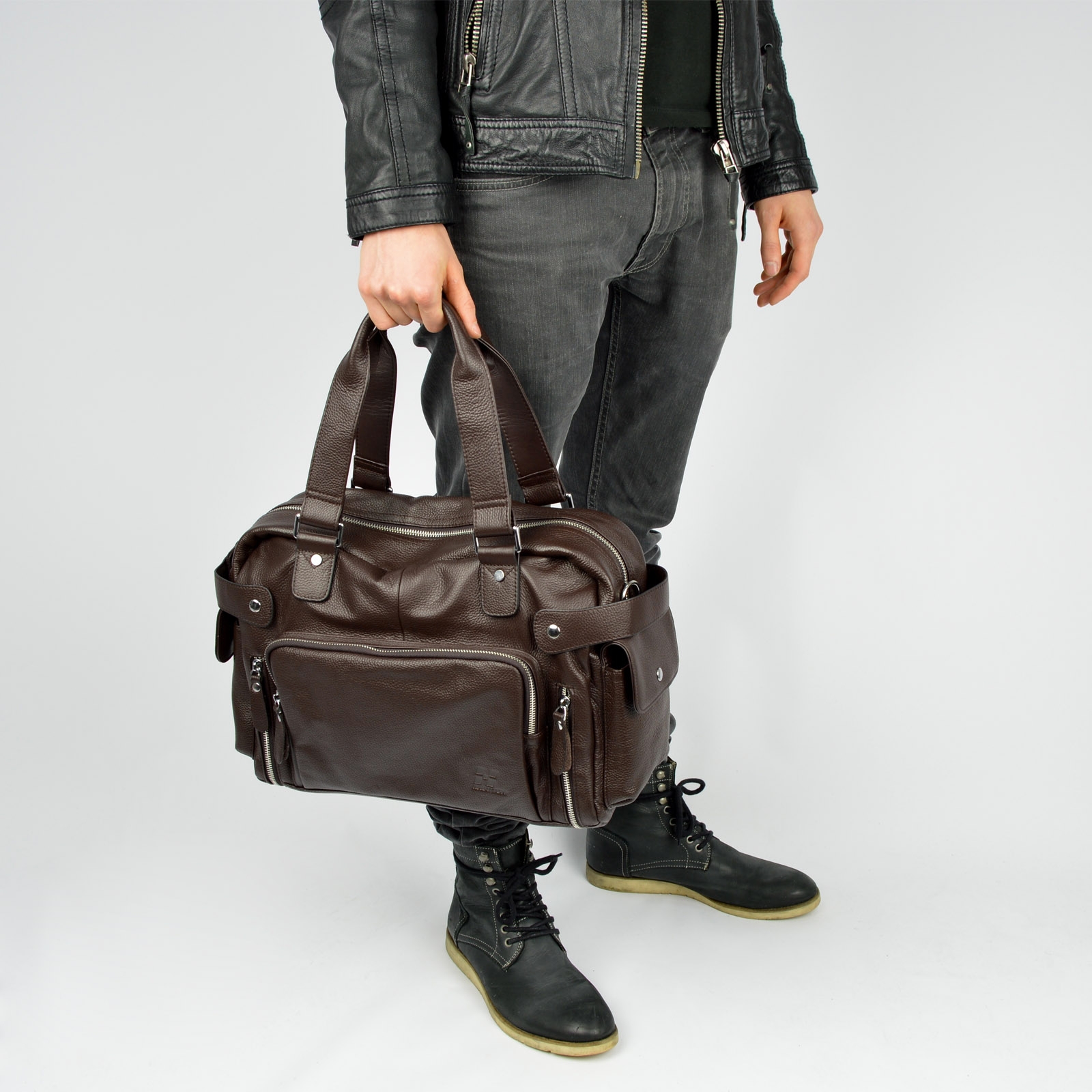 Exklusive braune VT Ledertasche - 2