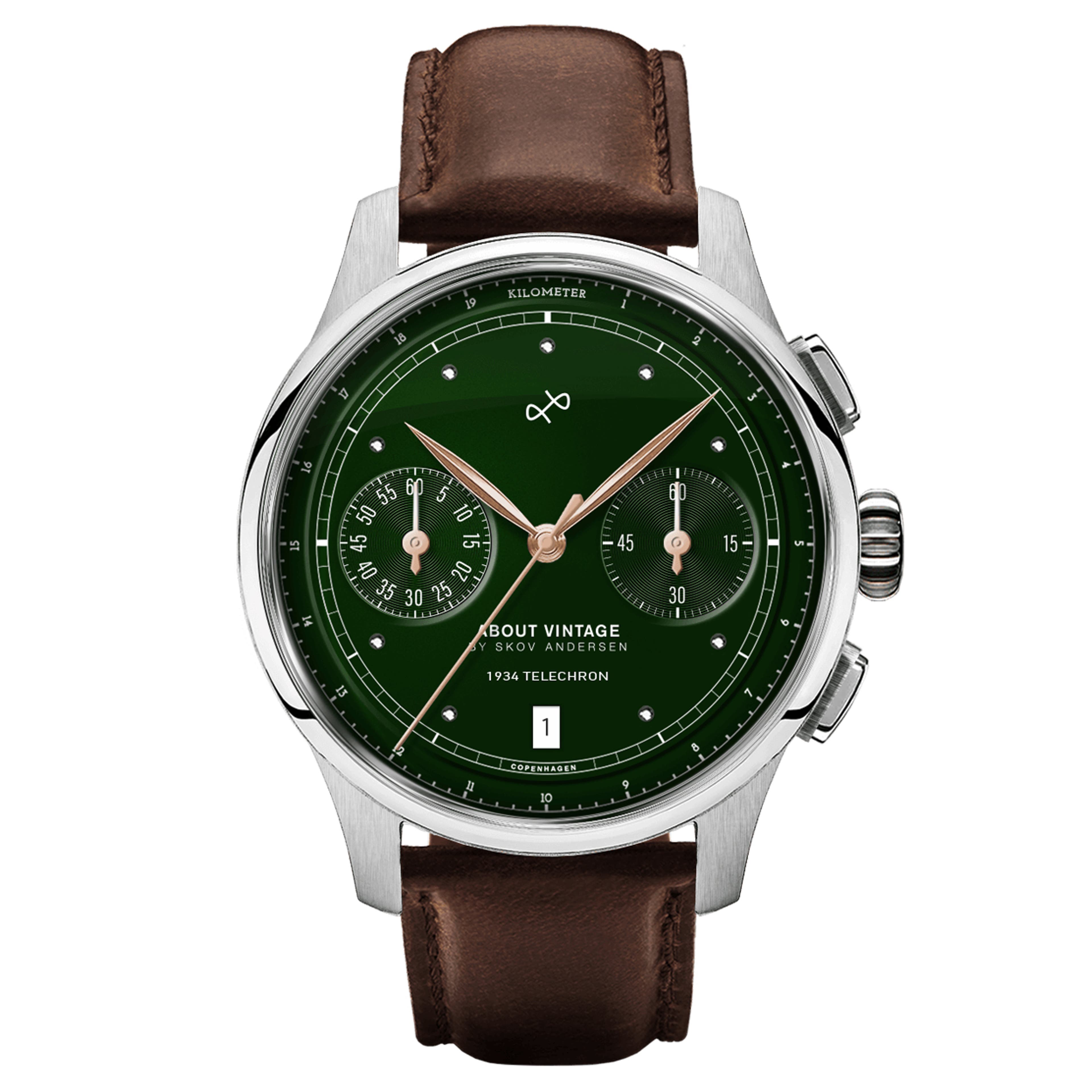 1934 Telechron | Acier chirurgical & Vert 1934 Telechron | Acier chirurgical & Vert