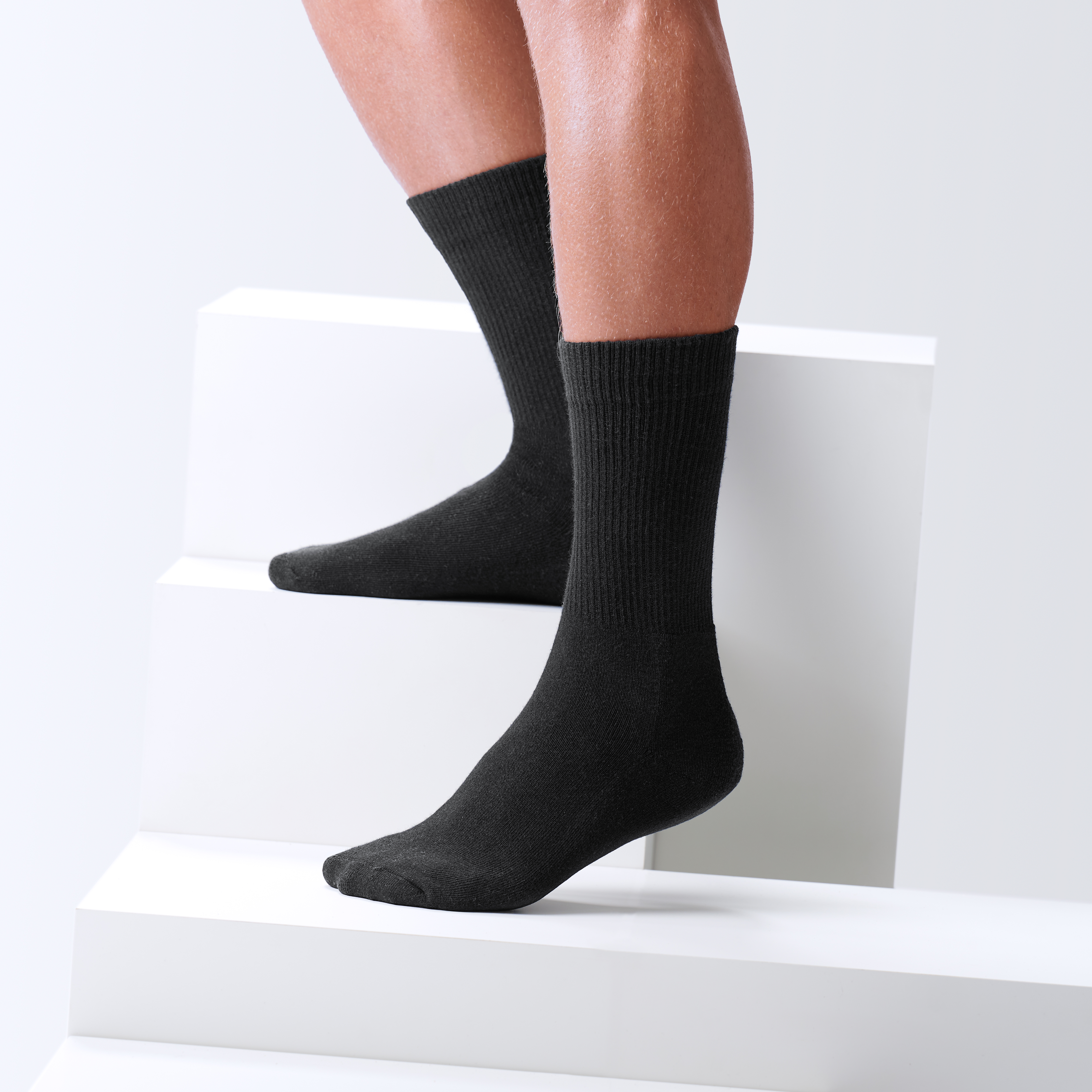 DryFeel | 6-pak czarnych bawełnianych skarpetek tenisowych - 2