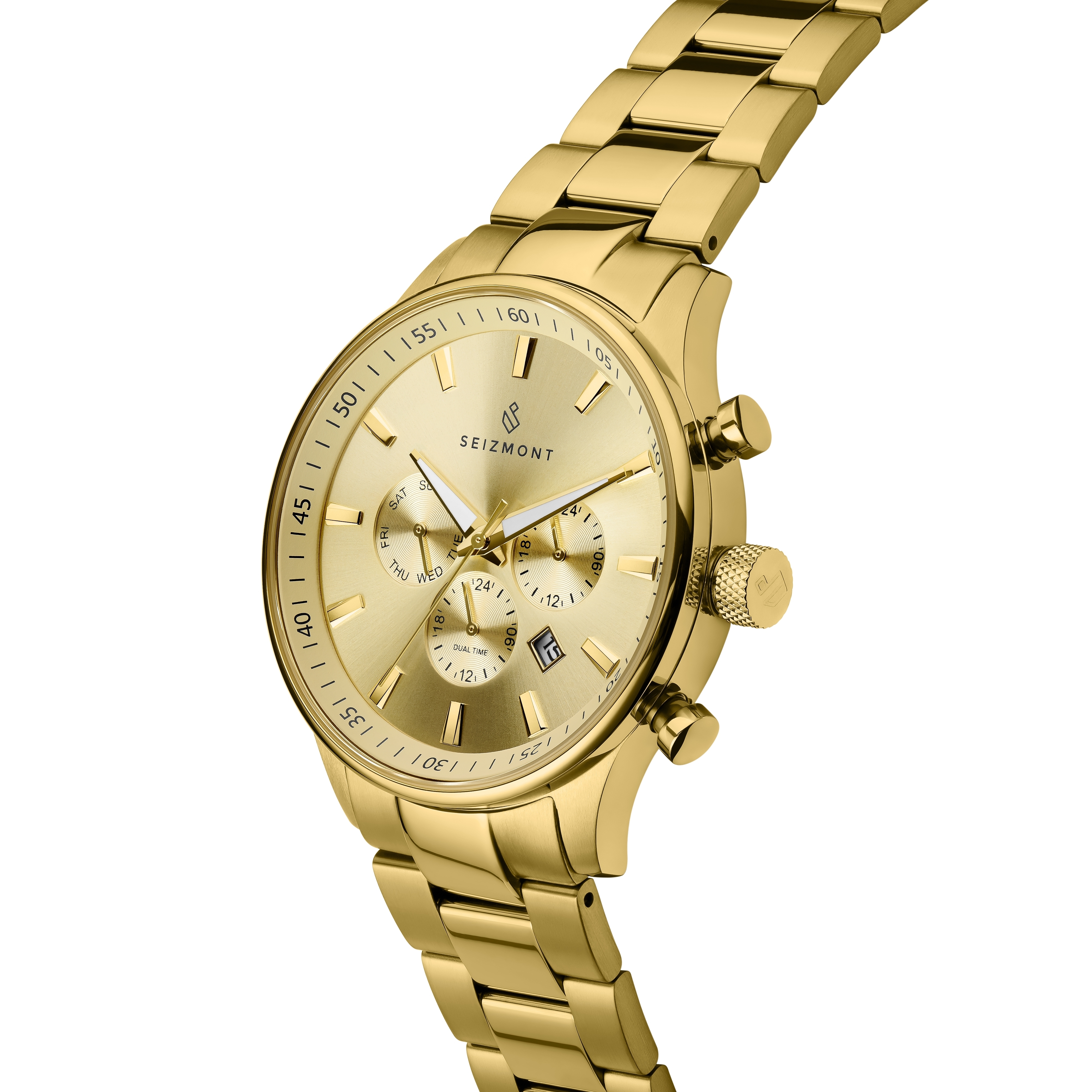 Gold-Tone Chain Troika Watch - 2