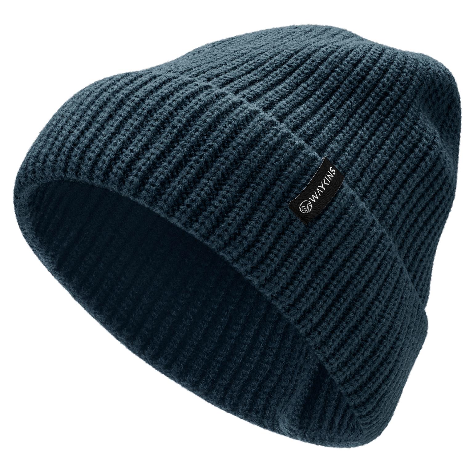 Baltic | Beanie bleu marine en Acrylique à mailles côtelées Baltic | Beanie bleu marine en Acrylique à mailles côtelées