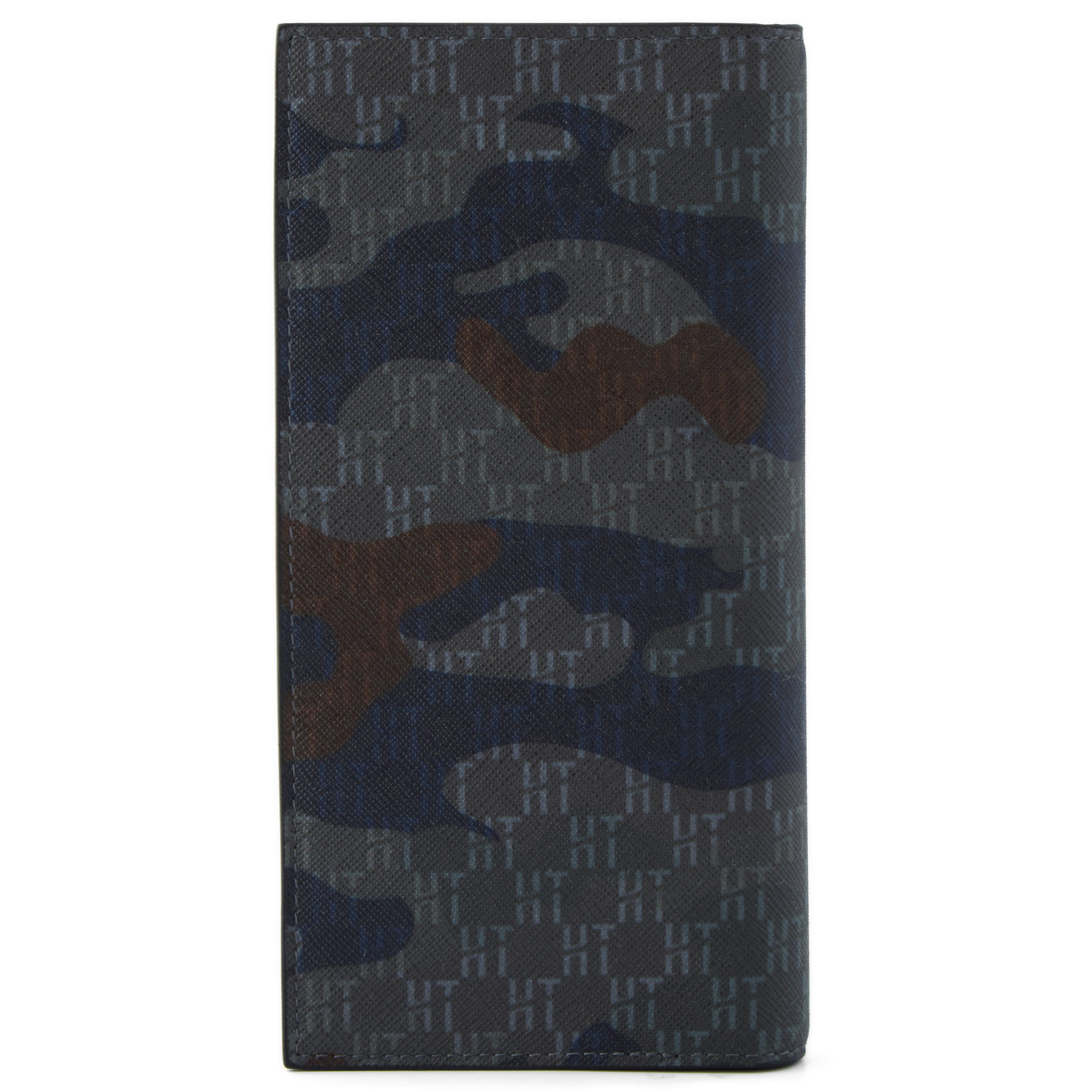 Duży czarnoniebieski portfel we wzór moro - 4