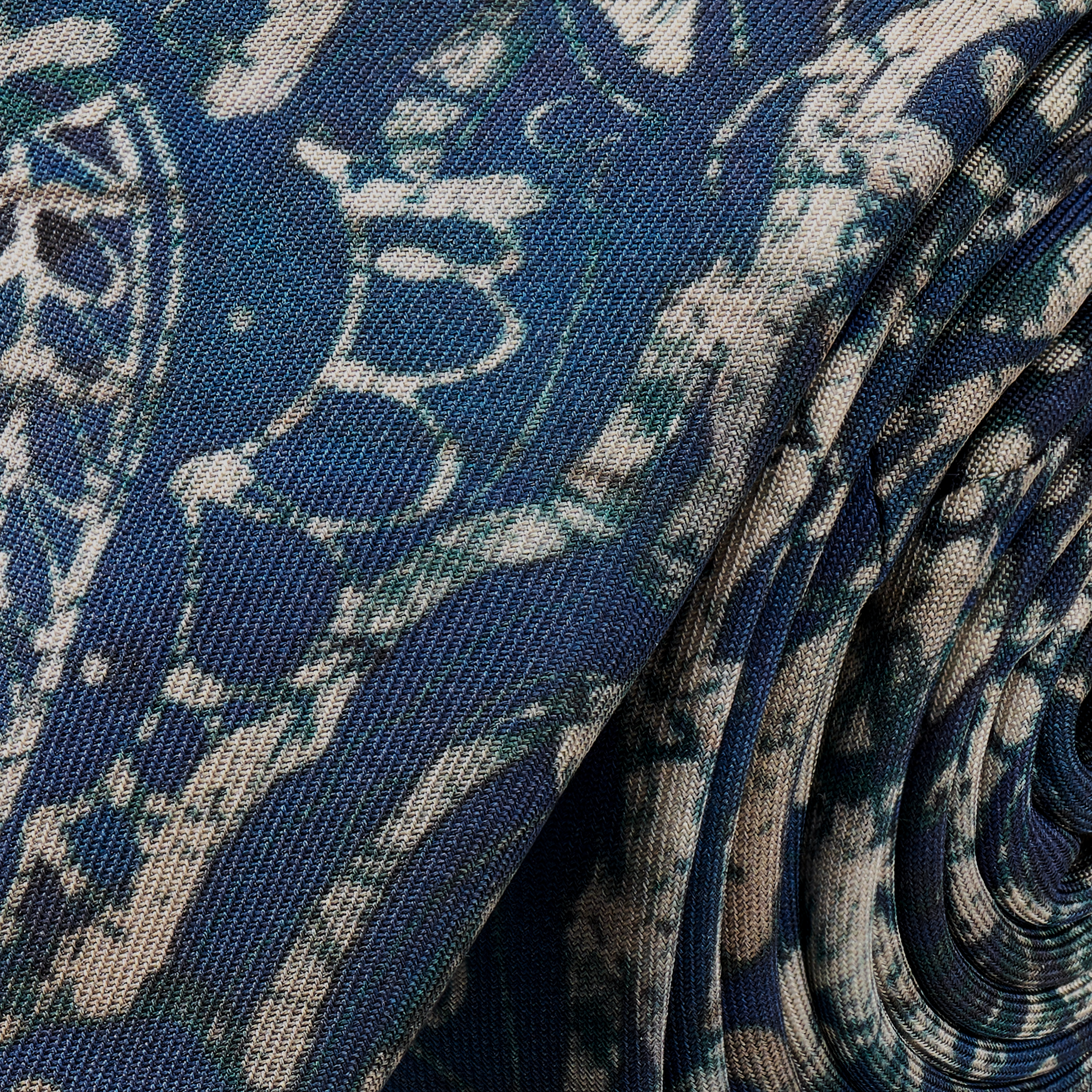 Virtuo | 6 cm Dark Blue Paisley Silk Necktie - 2