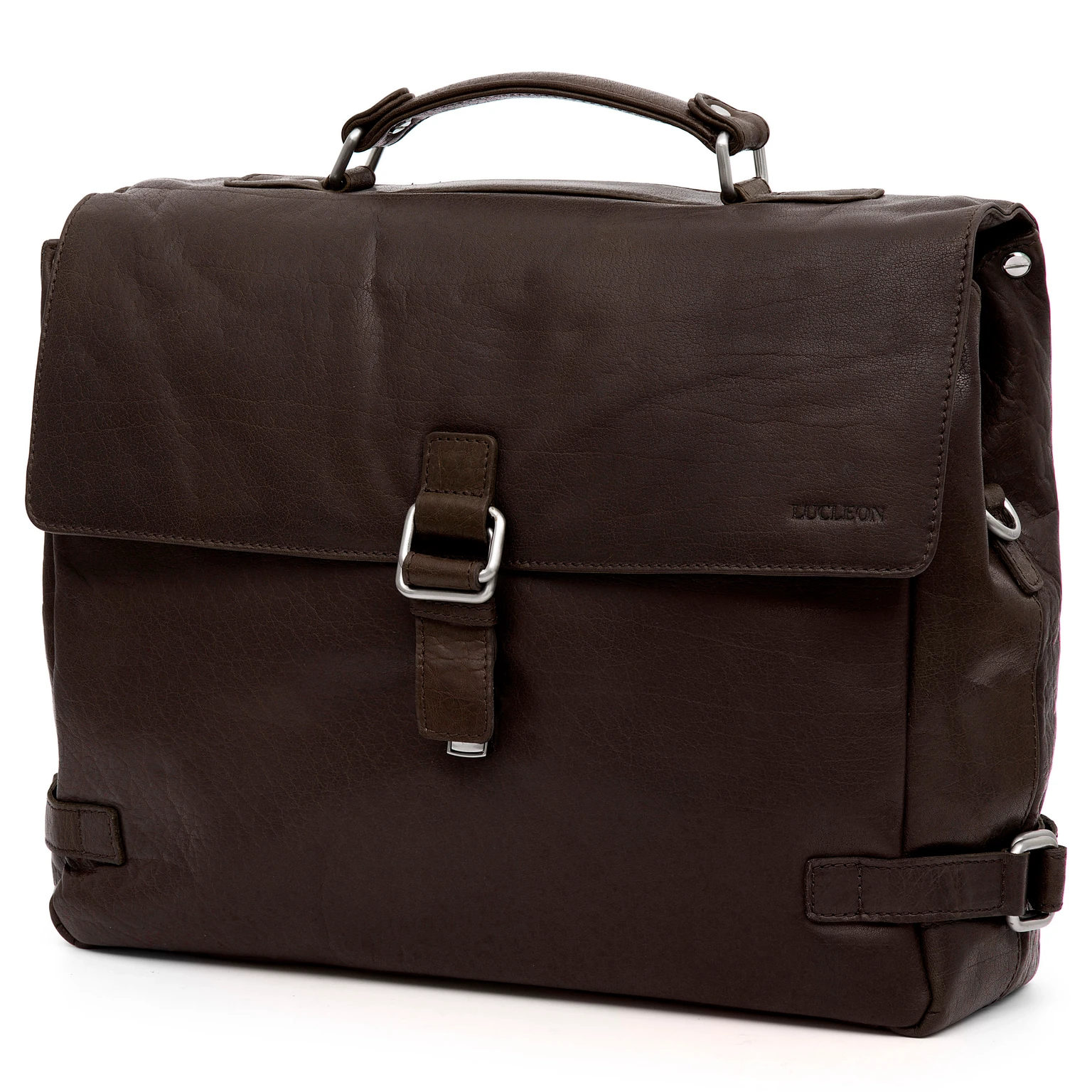 Montreal Luxe Leren Bruine Boekentas Montreal Luxe Leren Bruine Boekentas